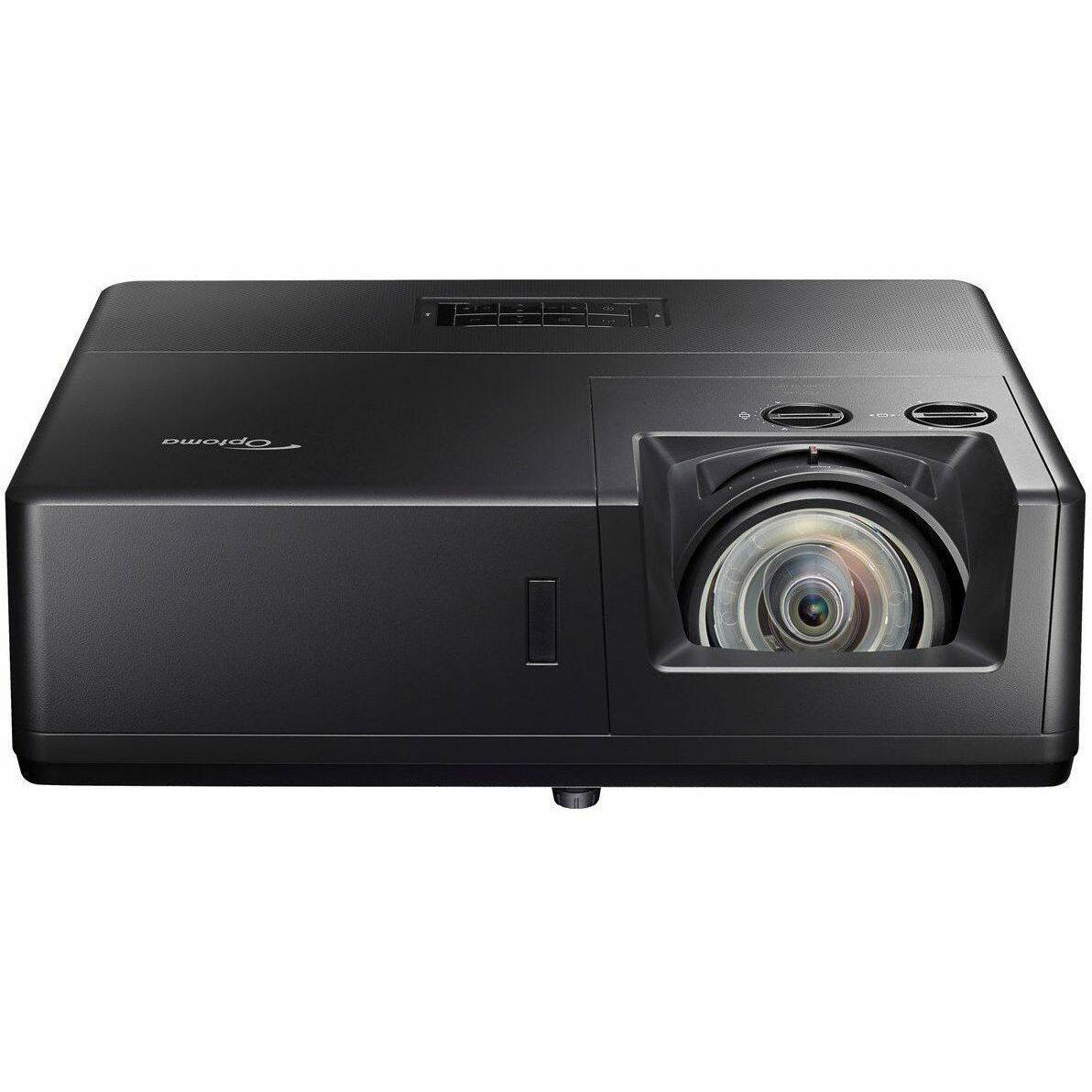 Alt View 3. Optoma - Optoma ZU607TST 3D Short Throw DLP Projector - 16:10 - Black - High Dynamic Range (HDR) - Front - 30000 Hour Normal Mode - 1.07 Billion Colors (30-bit).