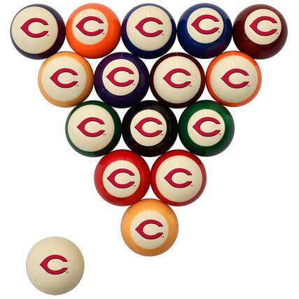 Front. Imperial - Cream Cincinnati Reds Retro Billiard Ball Set - Cream.