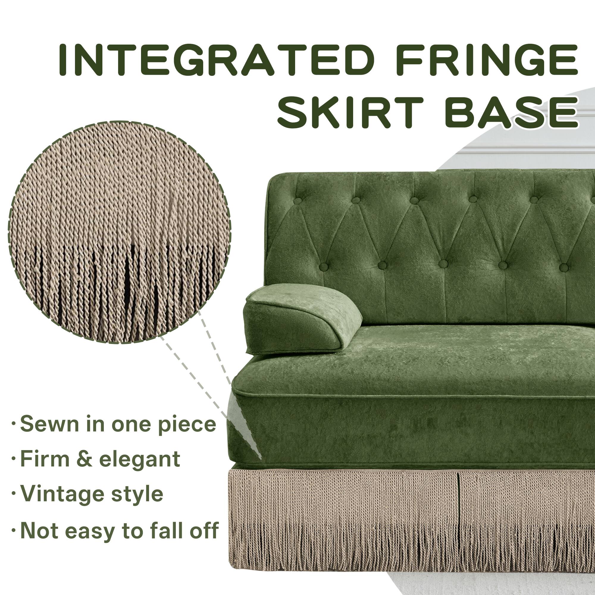 INTEGRATED FRINGE SKIRT BASE

- Sewn in one piece
- Firm & elegant
- Vintage style
- Not easy to fall off