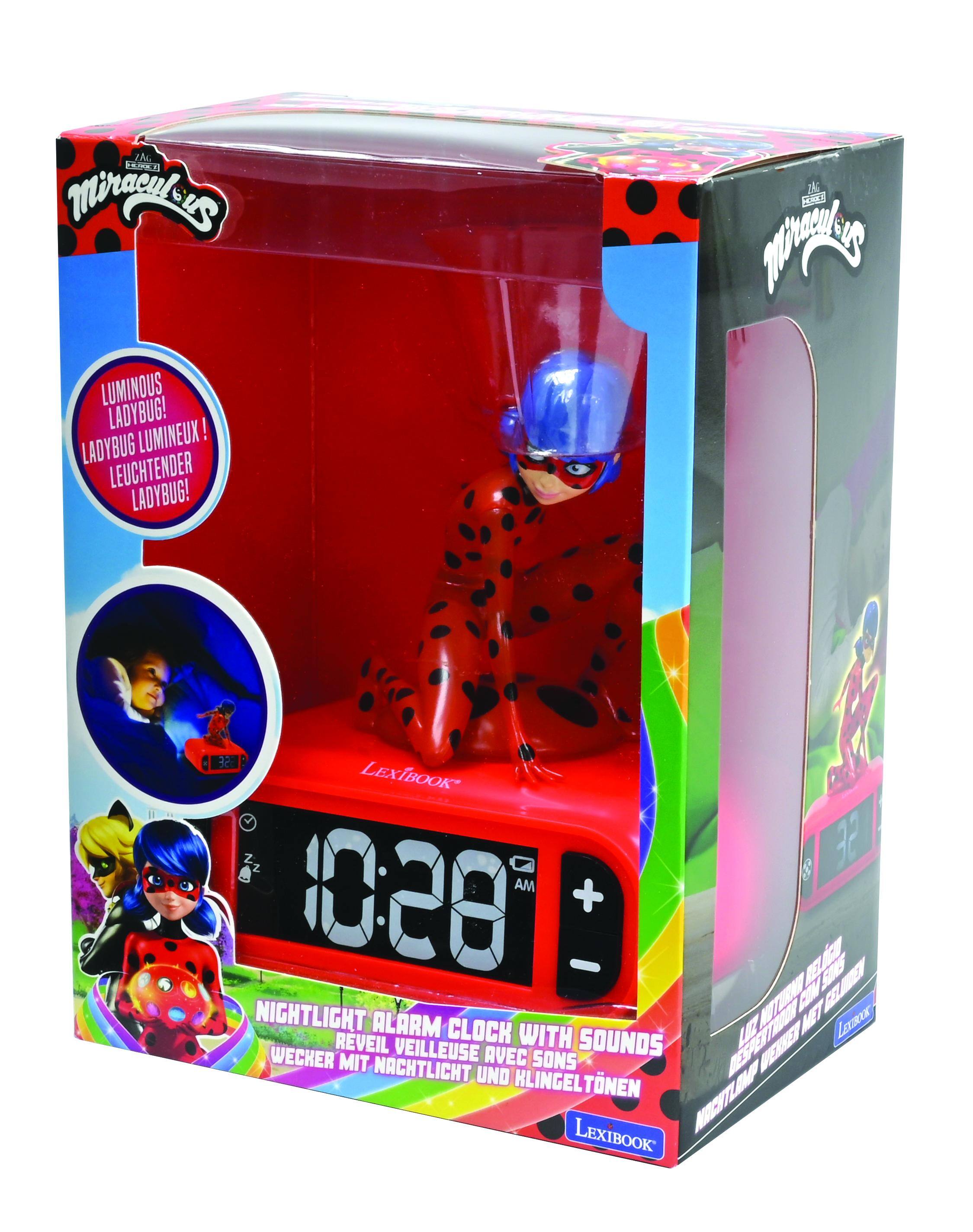 7N Mtraeulus 2A BRS  
LUMINOUS LADYBUG! LADYBUG LUMINEUX! LEUCHTENDER LADYBUG!  
LEXIBOOK Z S SE AM 1028 + - P  
NIGHTLIGHT ALARM CLOCK WITH SOUNDS  
REVEIL VEILLEUSE AVEC SONS  
WECKER MIT NACHTLICHT UND KLINGELTONEN  
LEXIBOOK