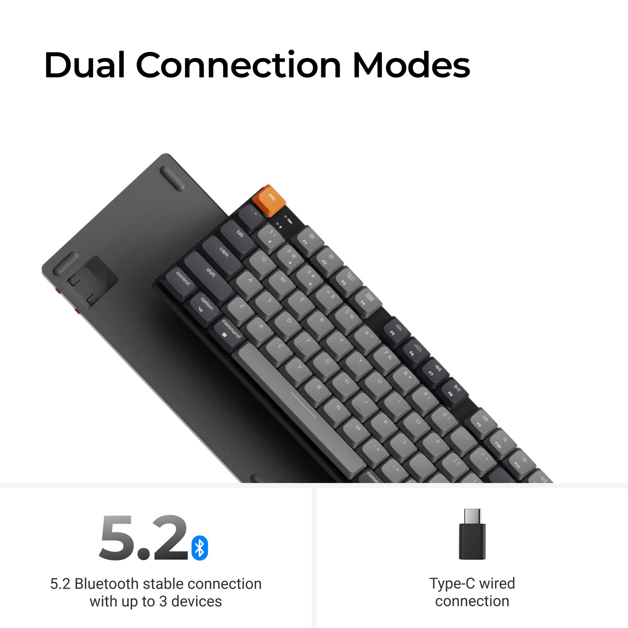 Keychron K12 ワイヤレスメカニカルキーボード RGB Banana Keychron K5 Version 2 Full Size Low Profile Wireless Keyboard with
