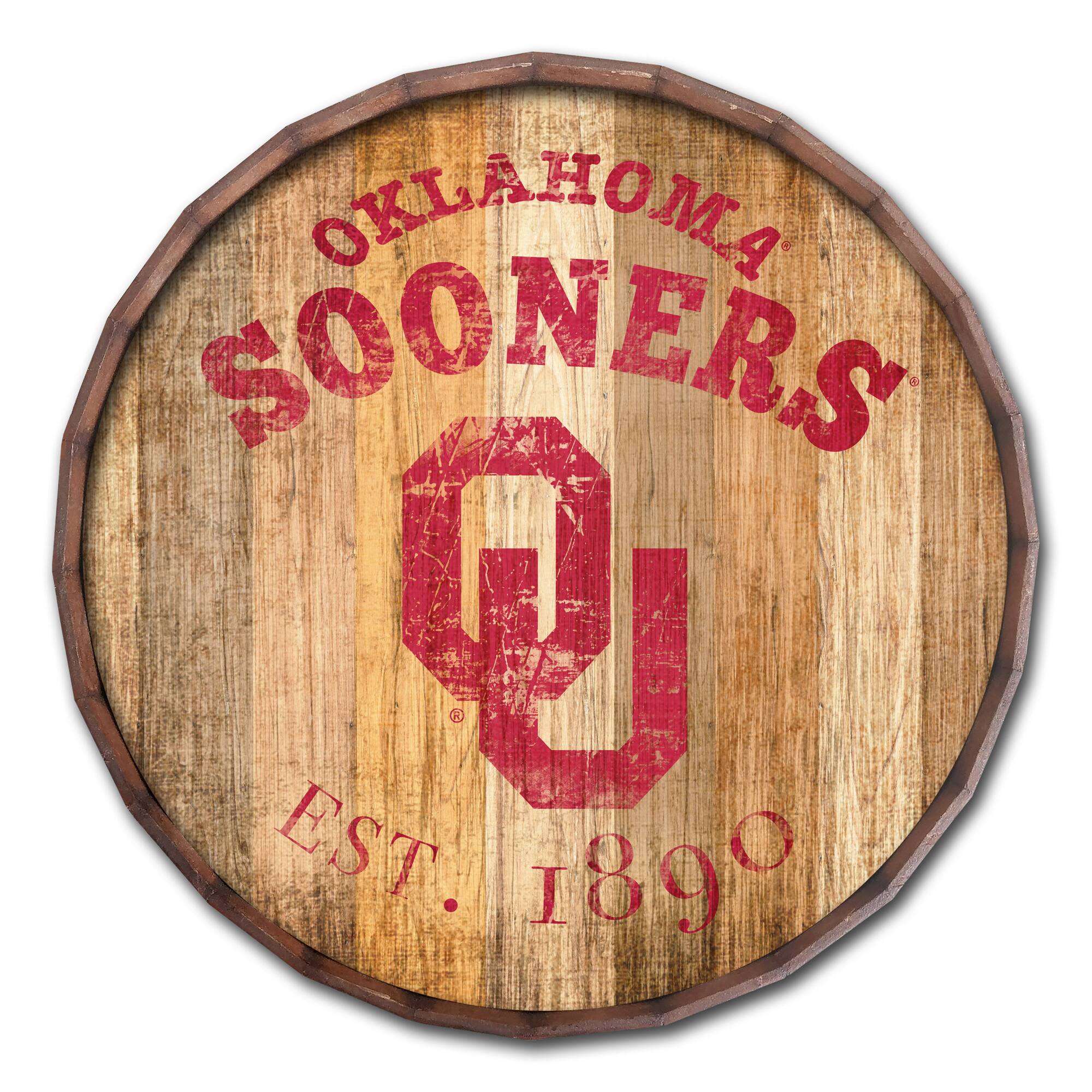 Oklahoma Sooners 24'' Established Date Barrel Top