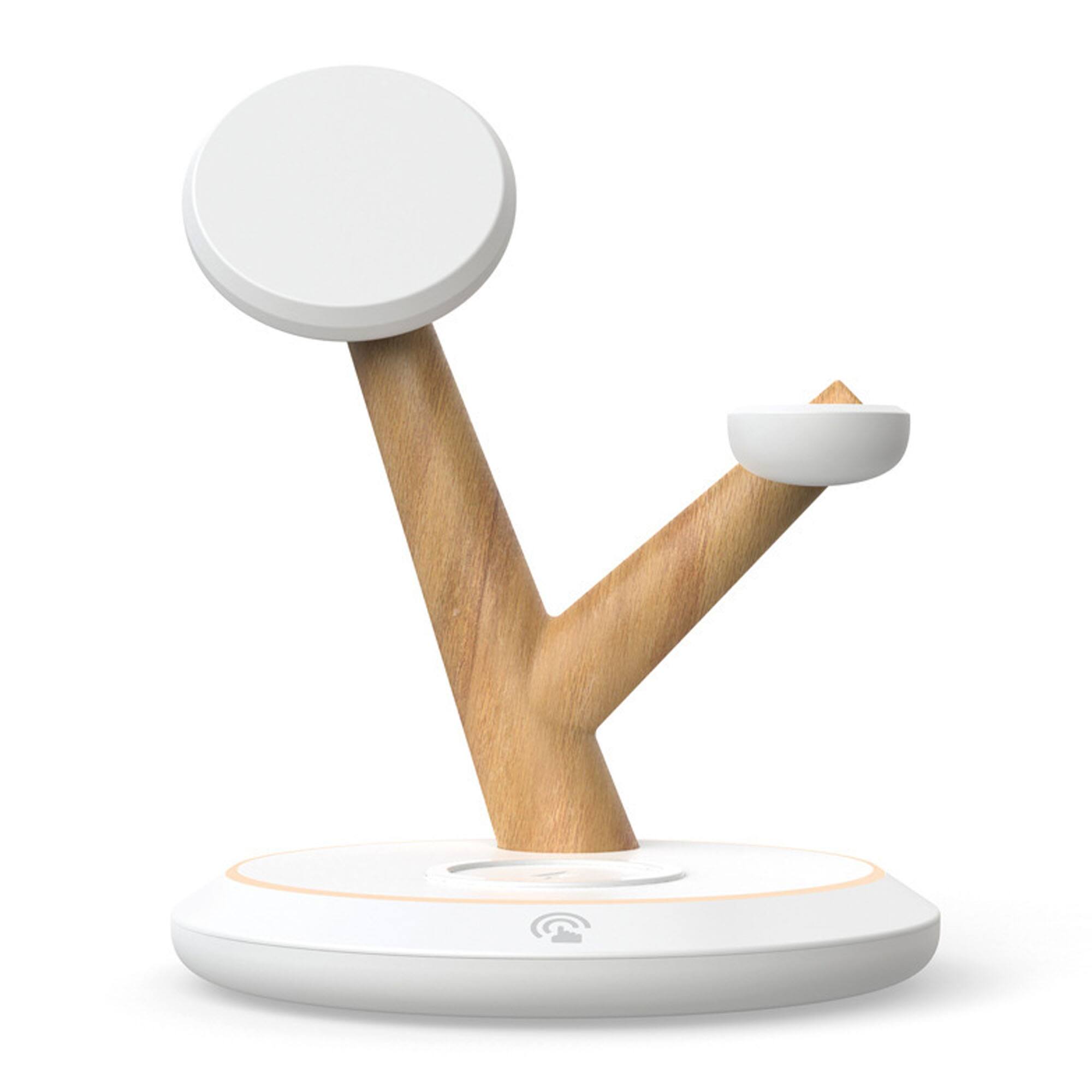YONWAY - Tree Branch Shape Wireless Charger Stand, 15W Magnetic Fast Charging Station for iPhone, Apple Watch, AirPods