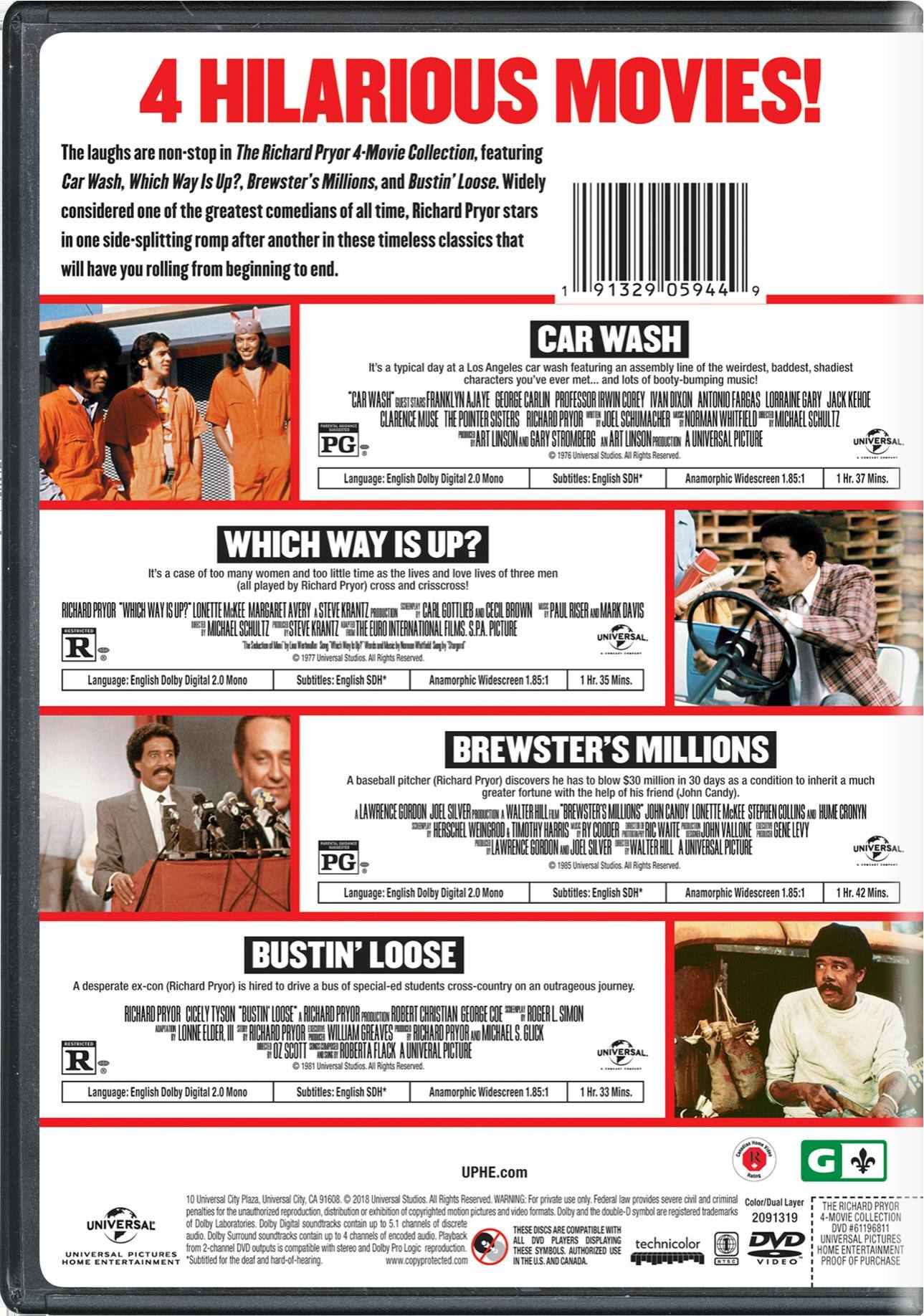 Back. The Richard Pryor 4-Movie Collection (DVD Set) [DVD].