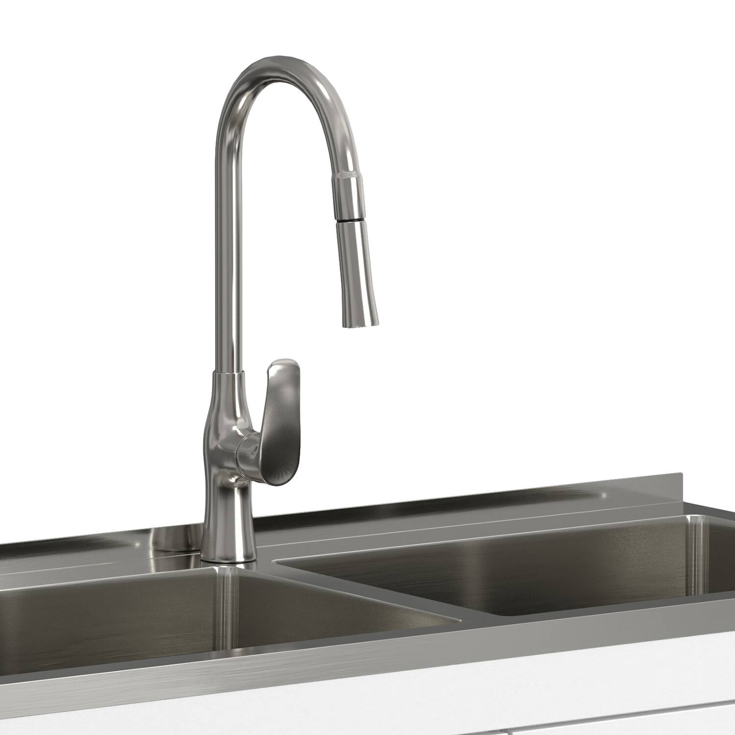 Alt View 8. Simpli Home - Darwin All-In-One 46-inch Laundry Utility Sink and Cabinet - Pure White.