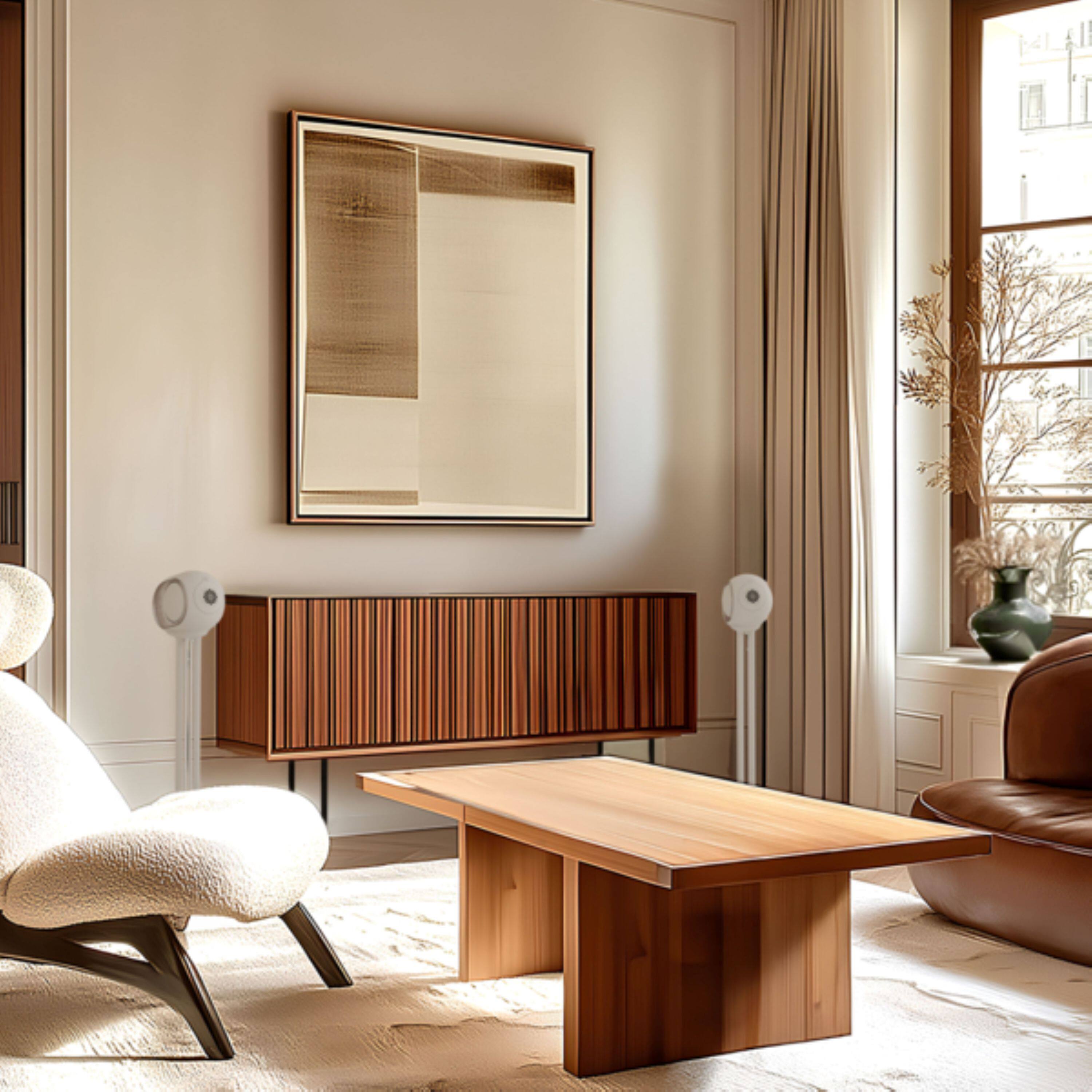 Alt View 6. Devialet - Phantom Ultimate 98 dB Speaker - Light Pearl.