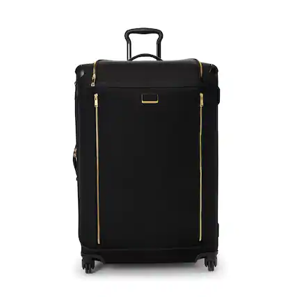 Front. TUMI - Voyageur Travel Leger Extended Trip 29" Expandable Packing Case Suitcase - Black with Gold.