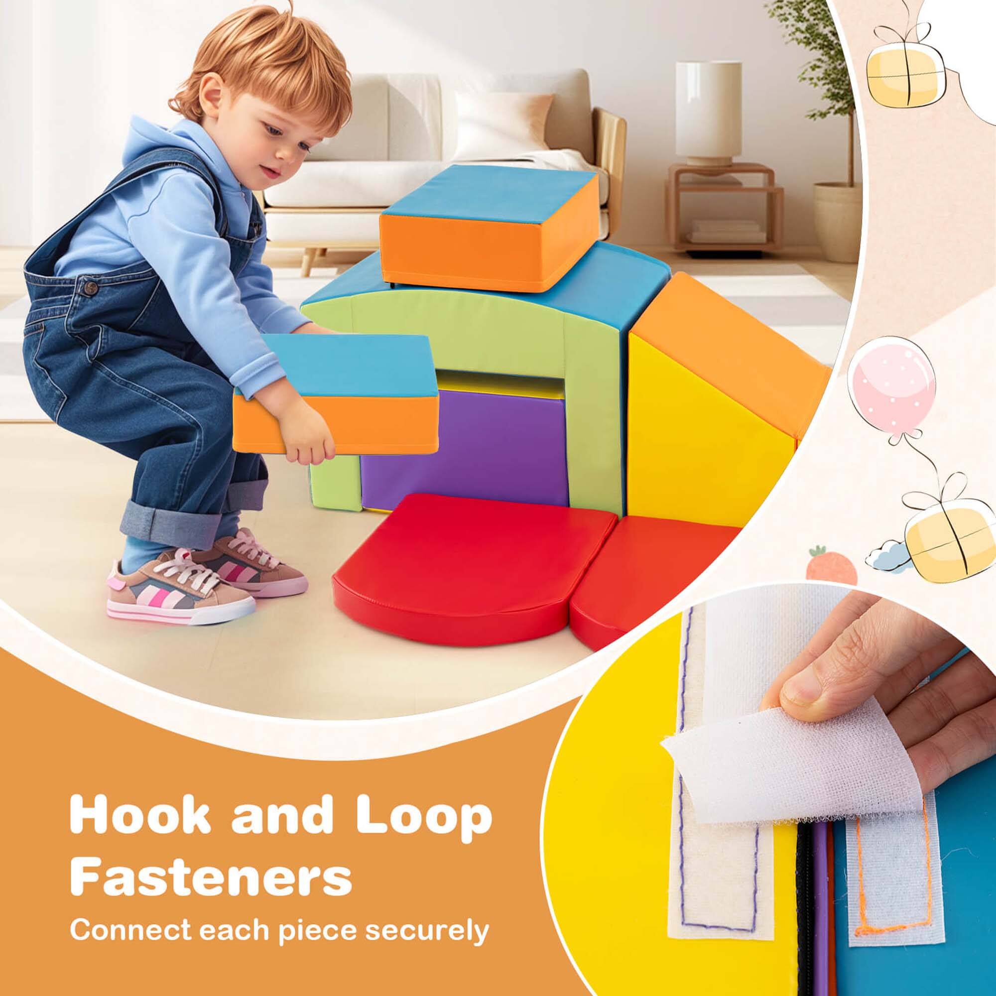 Hook and Loop Fasteners  
Connect each piece securely