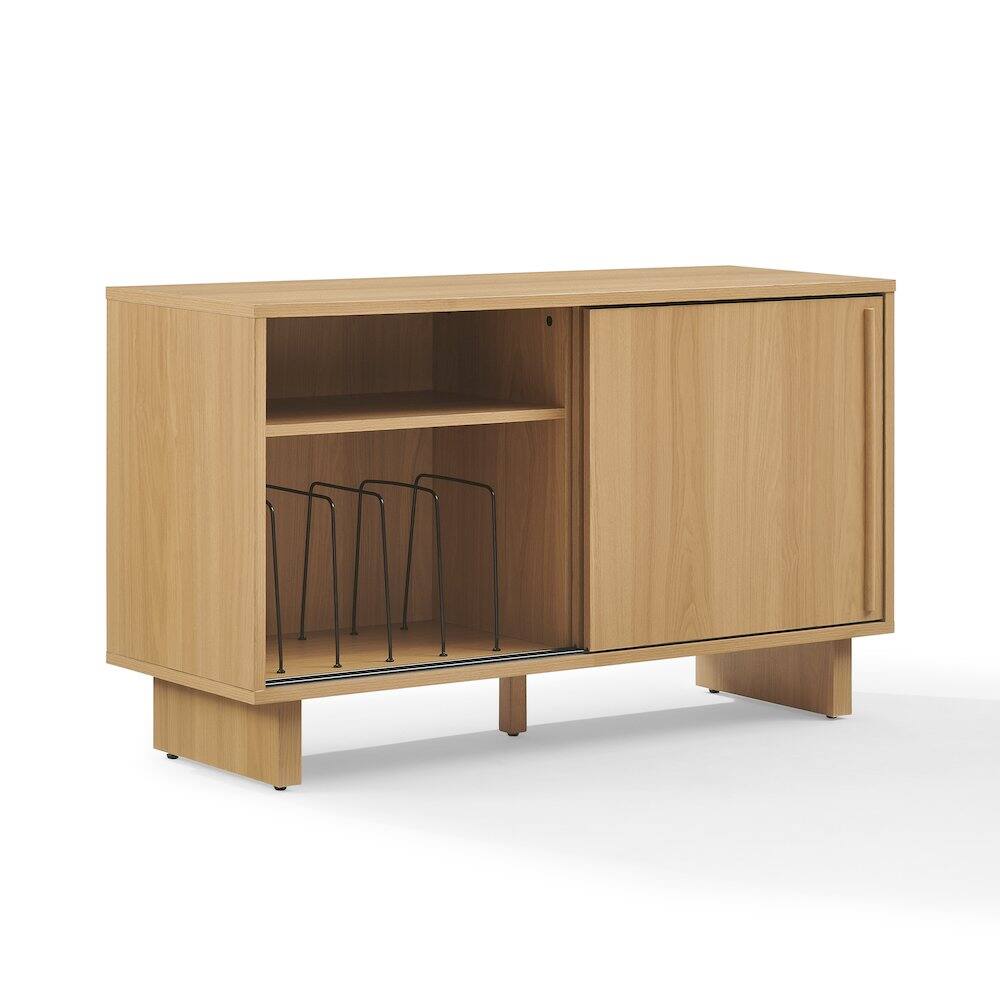 Alt View 4. Crosley Furniture - Gemma Medium Record Player Cabinet With Vinyl Storage - Brown.