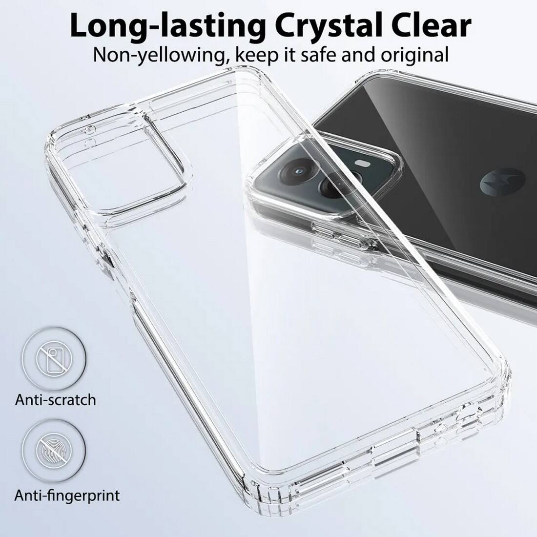Long-lasting Crystal Clear  
Non-yellowing, keep it safe and original  
Anti-scratch  
Anti-fingerprint