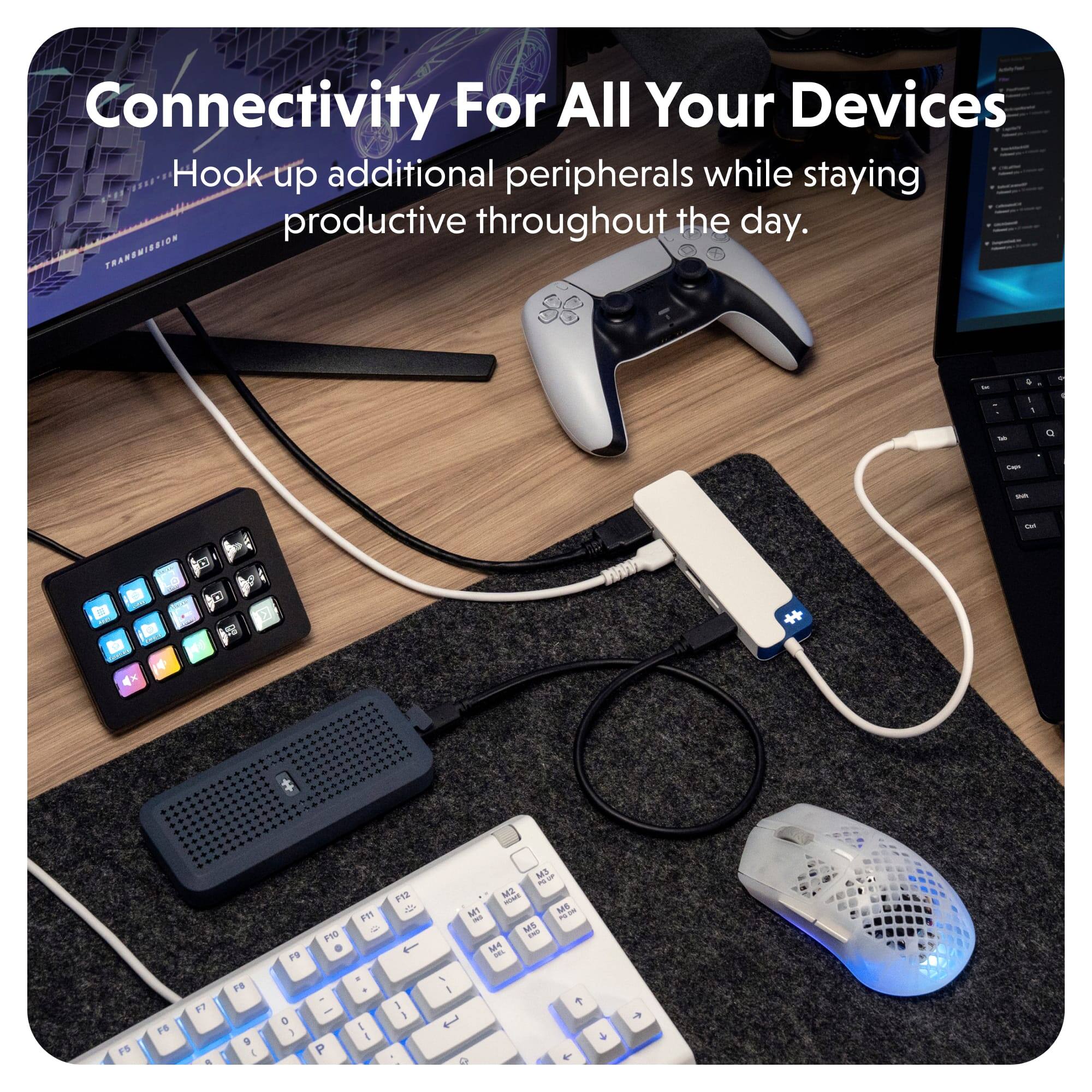 Connectivity For All Your Devices: Hook up additional peripherals while staying productive throughout the day.