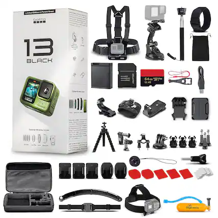 Limited Edition In Forest Green
GoPro 13 BLACK
Optional - HB-Series Lenses
- ND Filters
- Wide
- Macro
- Anamorphic
Included Accessories:
- Mounting Buckle
- Tripod
- Handlebar Mount
- Suction Cup Mount
- Chest Harness
- Wrist Strap
- Remote Control
- USB Cable
- Power Cable
- 64 GB microSDXC UHS-I U3 A2
- microSDXC Adapter
- Lens Cleaning Cloth
- Lens Cleaning Solution
- Lens Cleaning Pads
- Lens Cleaning Brush
- Lens Cleaning Screen Cleaner
- Lens Cleaning Screen Cleaner
- Lens Cleaning Screen Cleaner
- Lens Cleaning Screen Cleaner
- Lens Cleaning Screen Cleaner
- Lens Cleaning Screen Cleaner
- Lens Cleaning Screen Cleaner
- Lens Cleaning Screen Cleaner
- Lens Cleaning Screen Cleaner
- Lens Cleaning Screen Cleaner
- Lens Cleaning Screen Cleaner
- Lens Cleaning Screen Cleaner
- Lens Cleaning Screen Cleaner
- Lens Cleaning Screen Cleaner
- Lens Cleaning Screen Cleaner
- Lens Cleaning Screen Cleaner
- Lens Cleaning Screen Cleaner
- Lens Cleaning Screen Cleaner
- Lens Cleaning Screen Cleaner
- Lens Cleaning Screen Cleaner
- Lens Cleaning Screen Cleaner
- Lens Cleaning Screen Cleaner
-