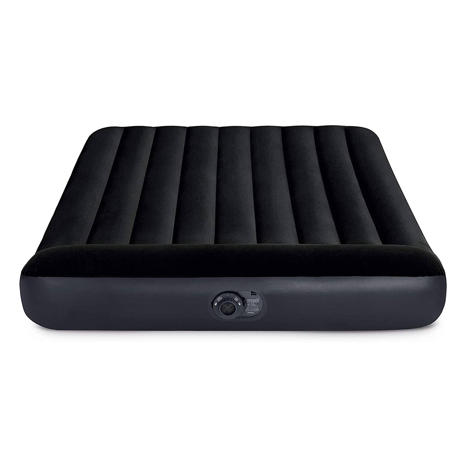 Alt View 11. Intex - Dura Beam Pillow Rest Classic Queen Airbed Mattress with Built In Pump - Blue.