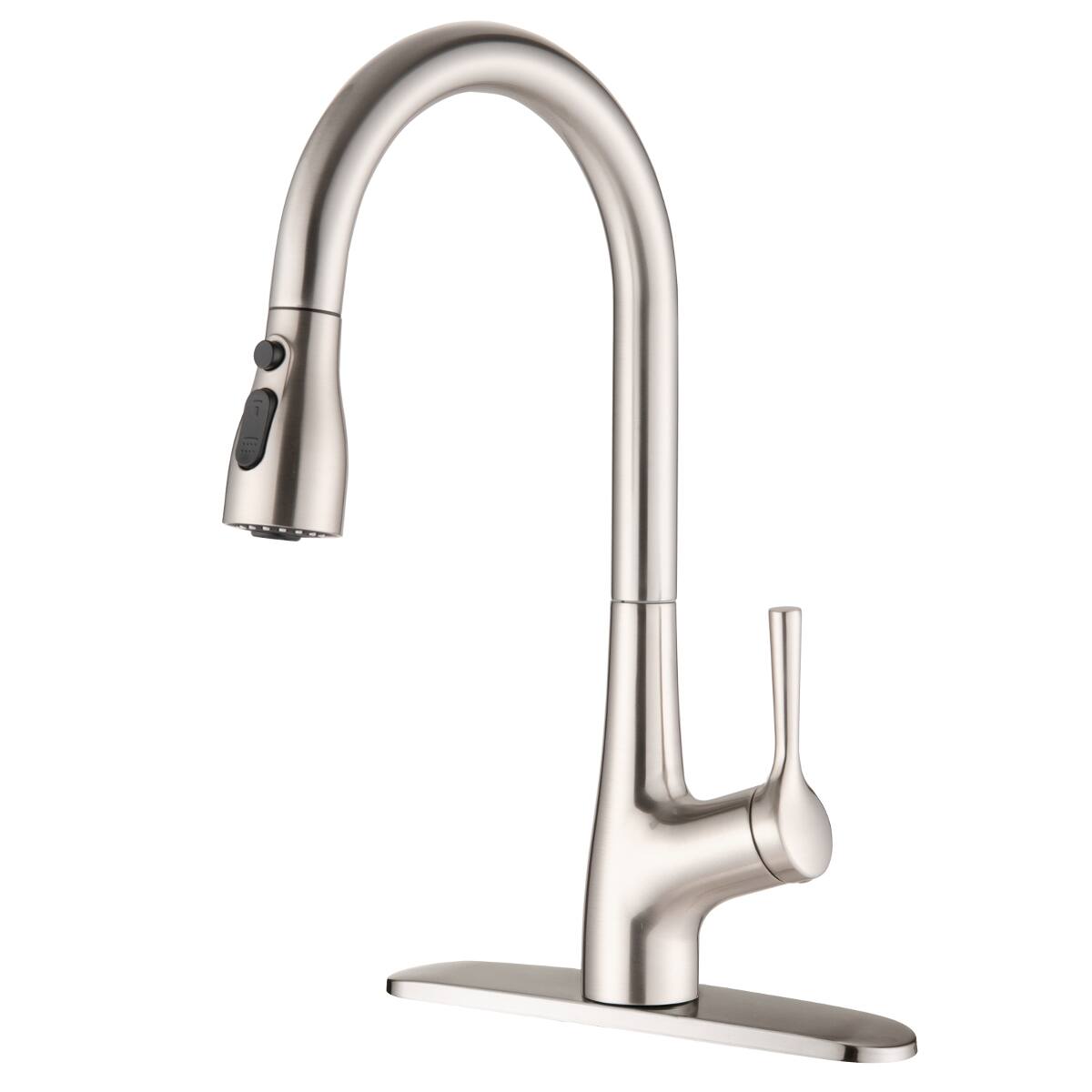 Ropilly Single Handle Pull Down Kitchen Faucet, High Arc Swivel Spout ...
