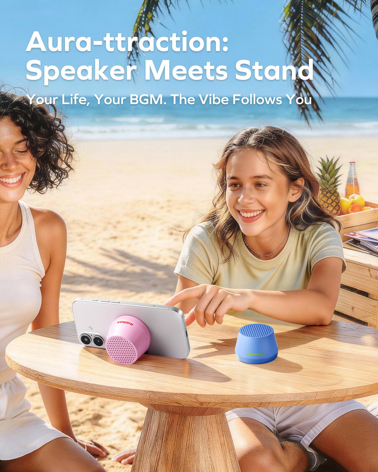 Aura-ttraction: Speaker Meets Stand  
Your Life, Your BGM. The Vibe Follows You