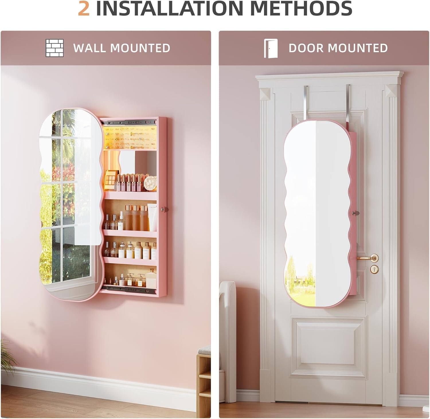 2 INSTALLATION METHODS

WALL MOUNTED

DOOR MOUNTED
