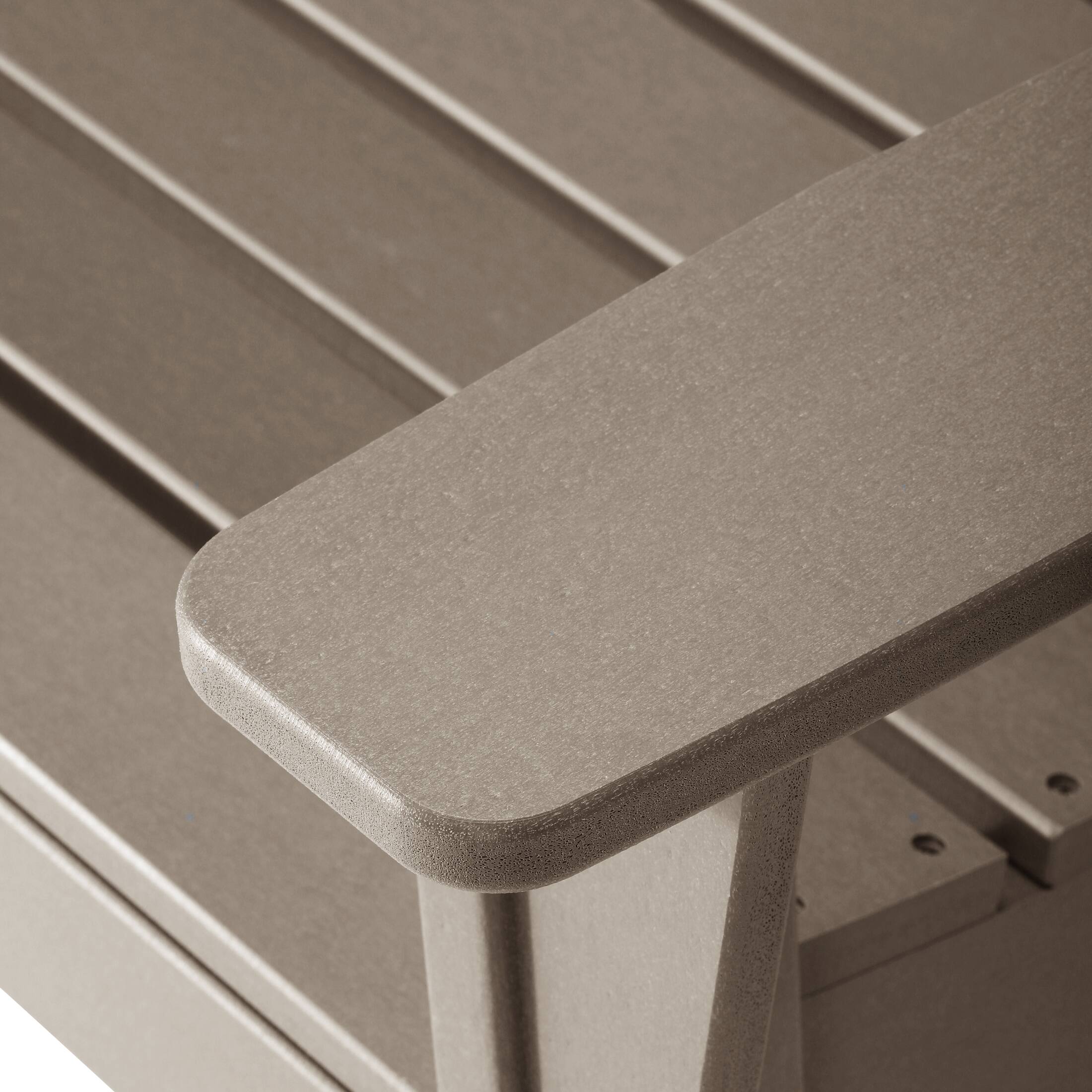 Alt View 3. WestinTrends - WestinTrends St. Augustine Outdoor Patio 49" HDPE Adirondack Garden Bench - Weathered Wood.