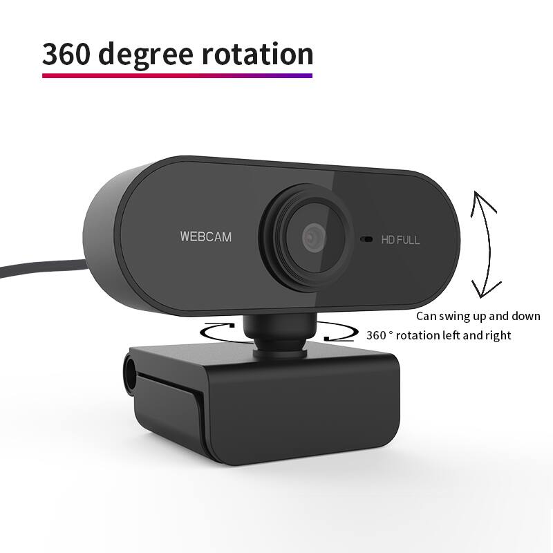 360 degree rotation

WEBCAM HD FULL

Can swing up and down  
360° rotation left and right