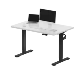 FlexiSpot - E2 48''W x 30''D Electric Adjustable Standing Desk Chipboard, /Black - White