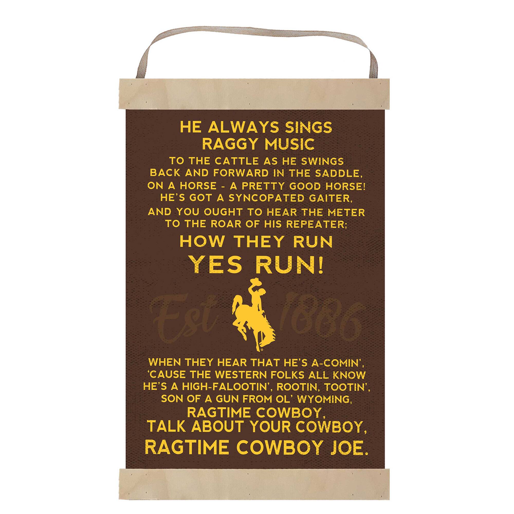 Wyoming Cowboys 12'' x 20'' Fight Song Banner Sign