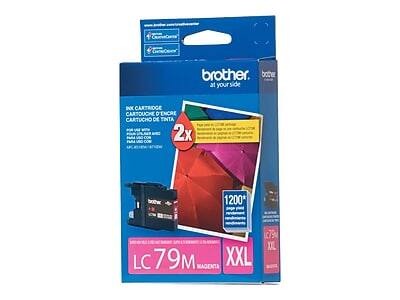 Brother  
at your side  

Ink Cartridge  
Cartouche d'encre  
Cartucho de tinta  

2x  

LC79M  
Magenta  

XXL  

1200+  
pages*  

79%  
XXL