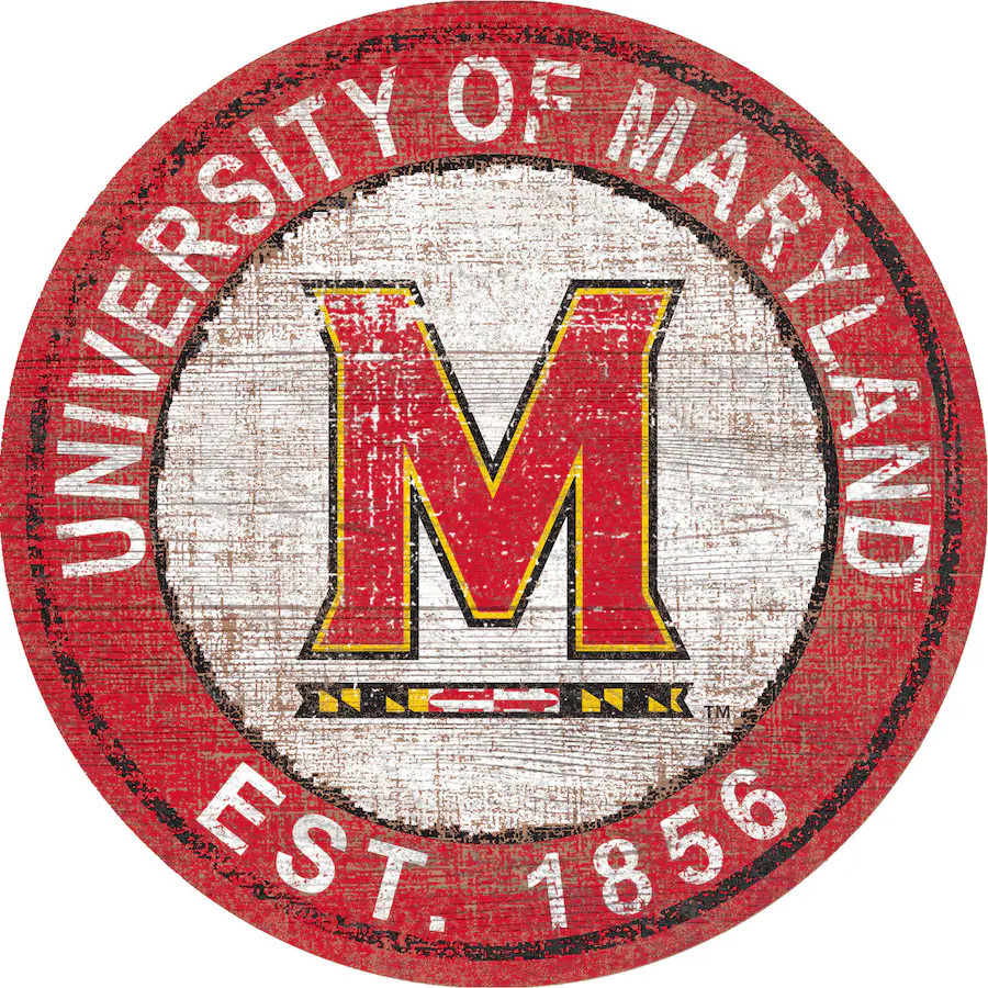 Fan Creations Maryland Terrapins 24 Round Heritage Logo Sign fan-creations-maryland-terrapins-24-round-heritage-logo-sign