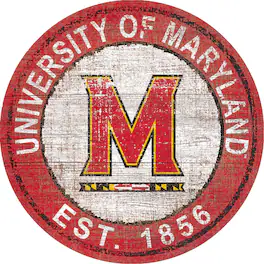 Fan Creations - Maryland Terrapins 24'' Round Heritage Logo Sign - Multicolor