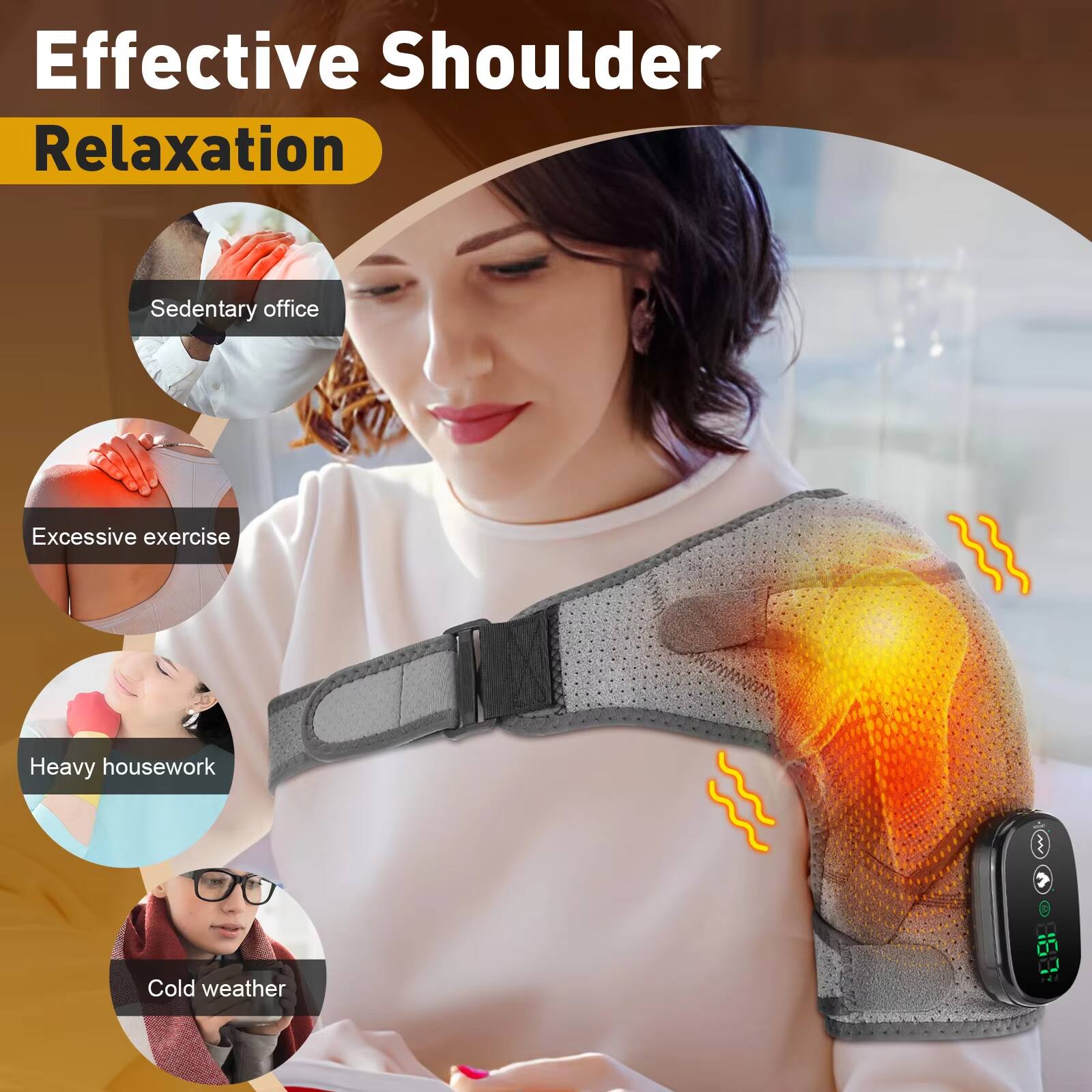 Effective Shoulder Relaxation

- Sedentary office
- Excessive exercise
- Heavy housework
- Cold weather