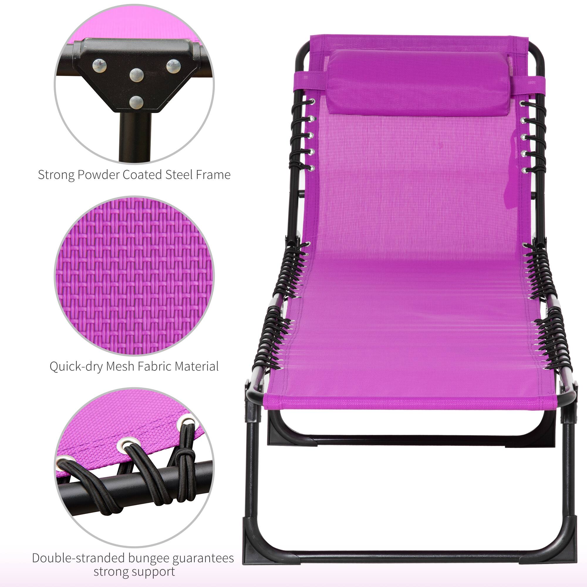 Strong Powder Coated Steel Frame, Quick-dry Mesh Fabric Material, Double-stranded bungee guarantees strong support