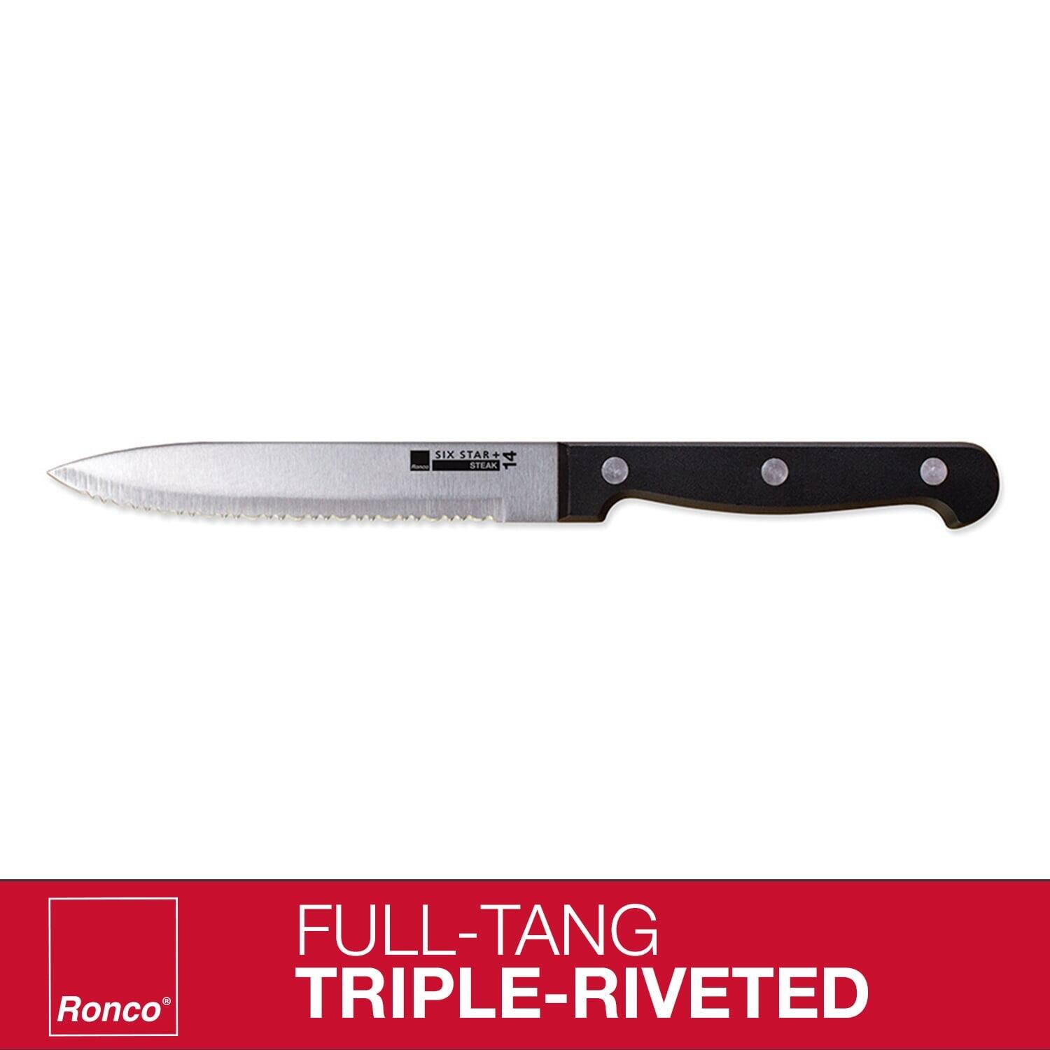 XIZ STAR + STEAK 14 FULL-TANG Ronco TRIPLE-RIVETED