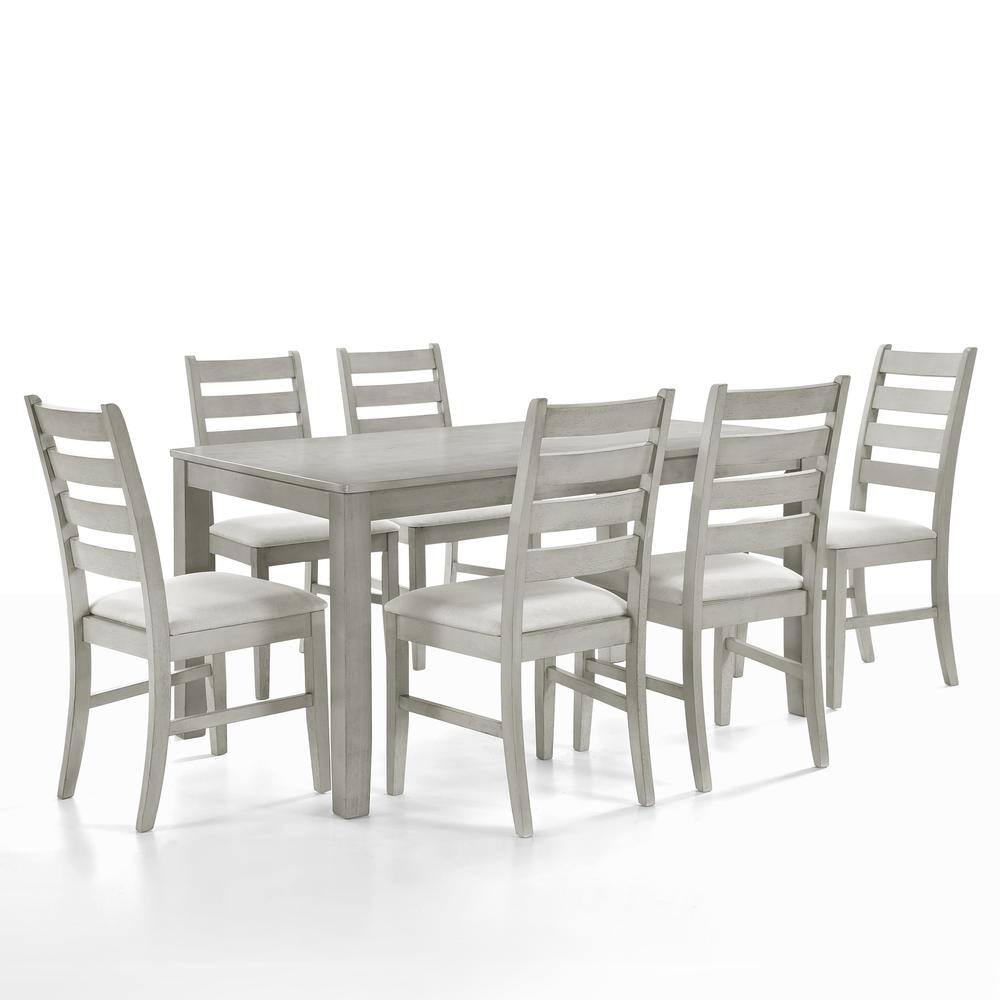 Alt View 4. New Classic Furniture - Furniture Pascal 59" Wood Rectangle Dining Table in Driftwood - Brown.