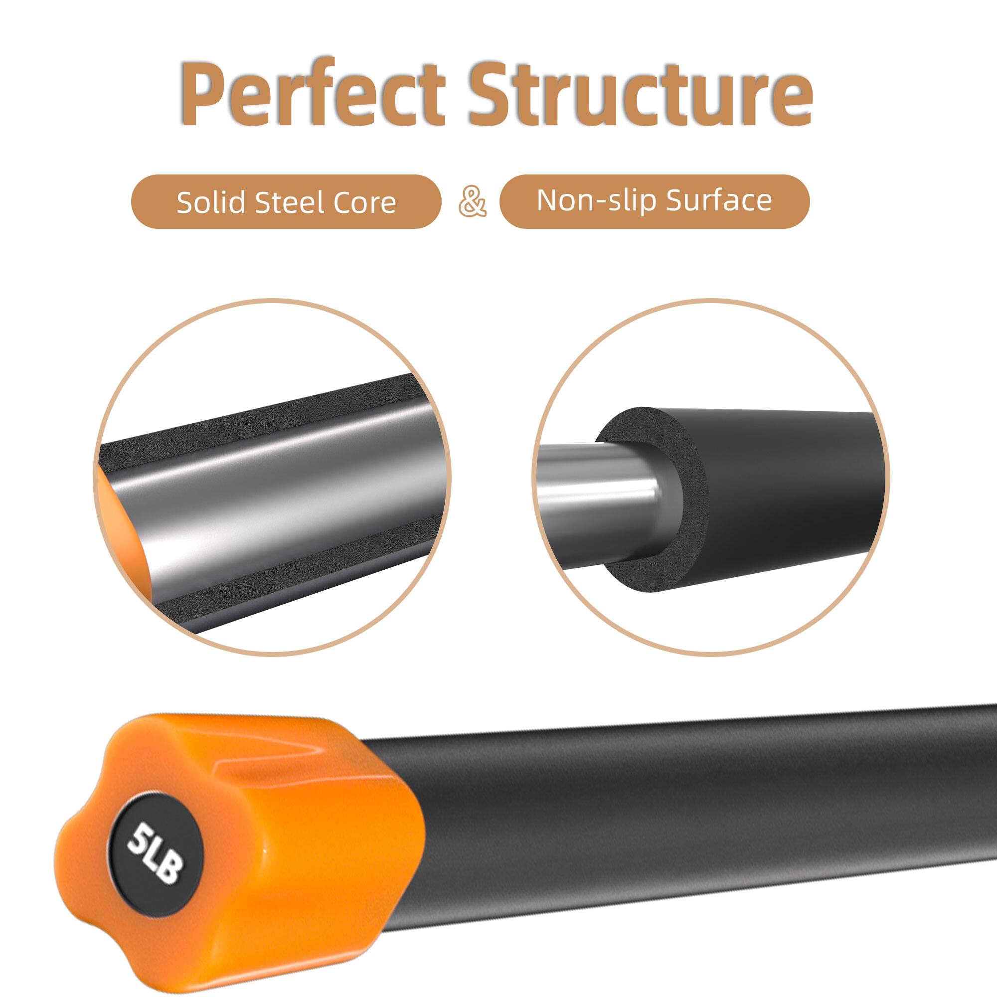Perfect Structure  
Solid Steel Core & Non-slip Surface  
5LB
