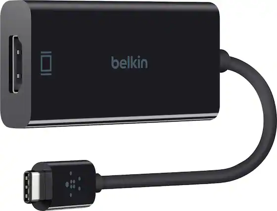 Angle. Belkin - USB Type-C to HDMI External Video Adapter - Black.
