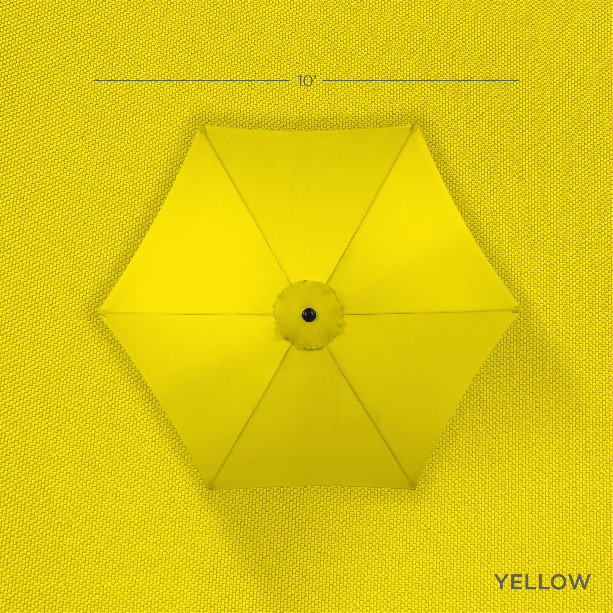 Alt View 3. Best Choice Products - Best Choice Products 10ft Outdoor Steel Market Patio Umbrella w/ Crank, Tilt Push Button, 6 Ribs - Yellow - Yellow.
