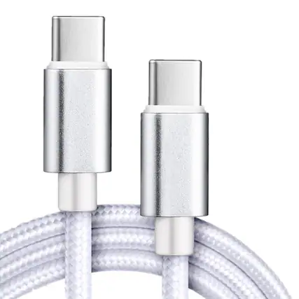 Front. Kitcheniva - Fast Charging USB-C Cable For iPhone 16 15 Pro Max Samsung S24 10 Ft White.