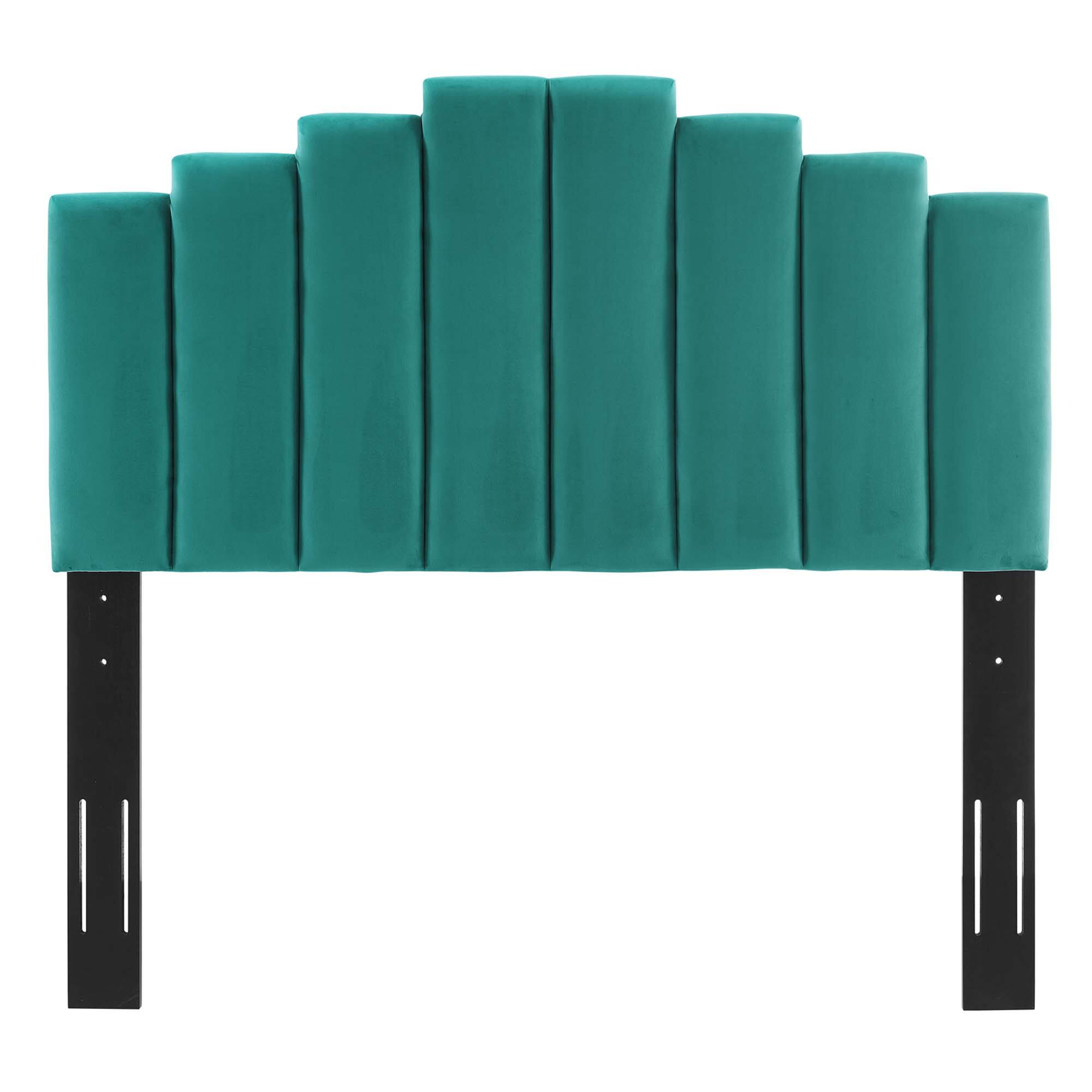 Alt View 1. Modway - Noelle Performance Velvet Twin Headboard by Modway - Teal.