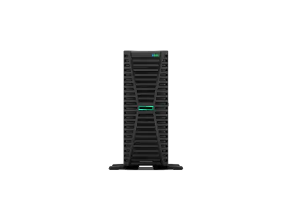 Front. HPE Aruba - HPE ProLiant ML350 Gen11 4510 2.4GHz 12-Core / 2x32G / 8SFF / MR408i-o / NS204i-u / 1GbE / 2x800W PS Tower Server - Black.