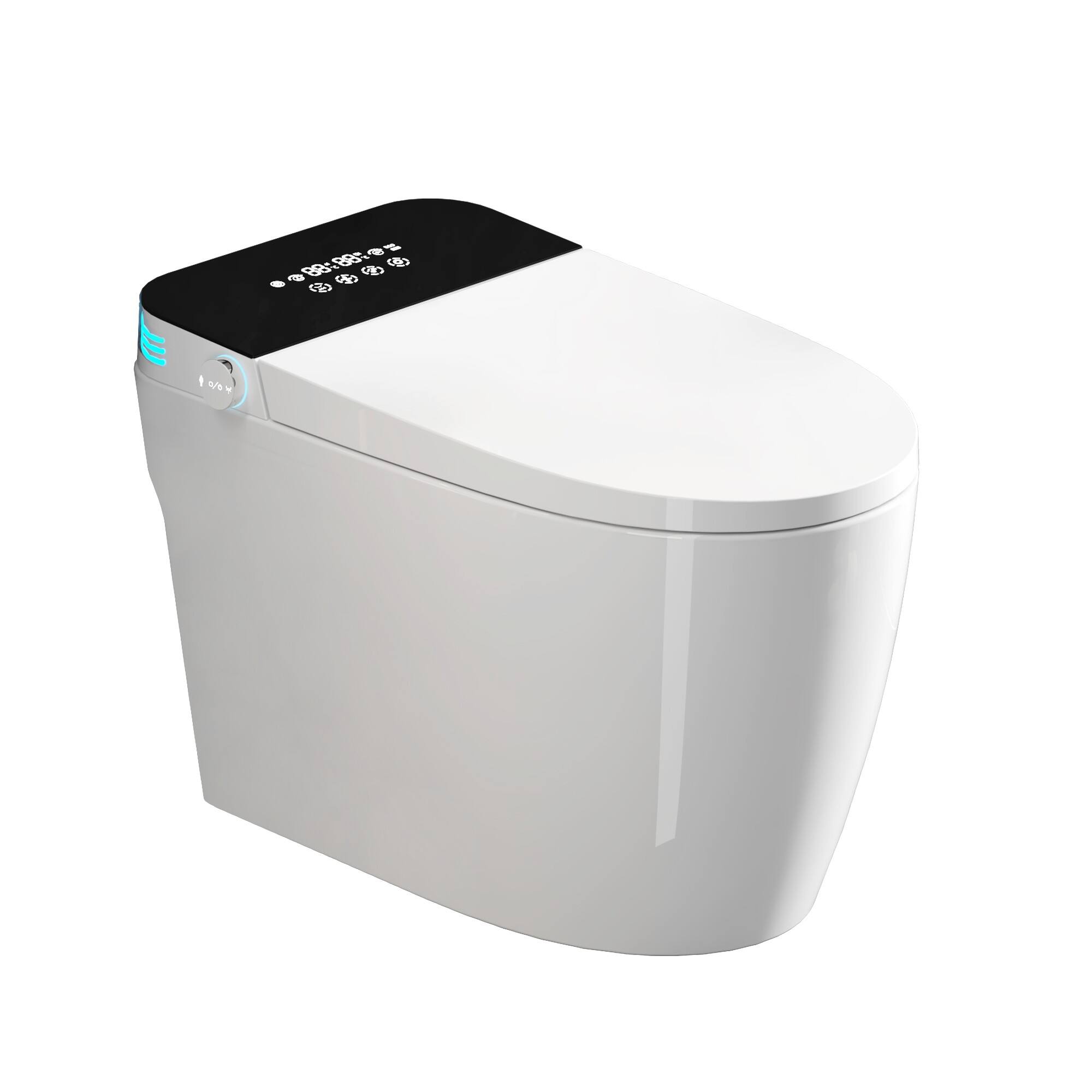 Ecooso - Smart Toilets with Heated Bidet Seat.Intelligent Toilet Auto Open/Close Seat. Bidet toilet with Dryer and Warm Water - White