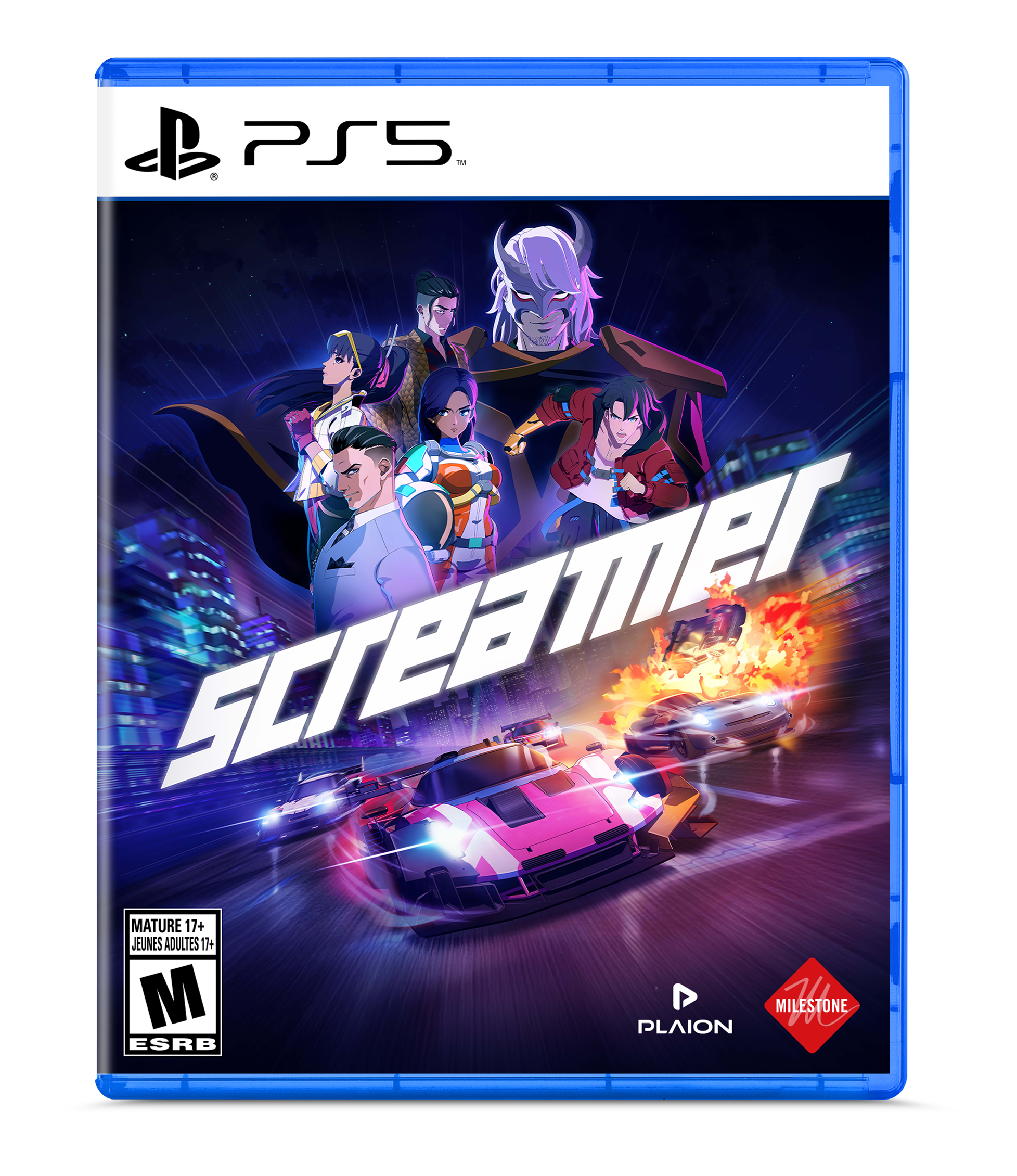 B. PS5 TH Screamer MATURE 17+ JEUNES ADULTES 17+ M PLAION MILESTONE ESRB