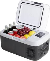 Front. Sweet - Portable Car Refrigerator, Dual-Zone Electric Cooler, 12/24V DC & 110~240V AC for Truck/Van/RV/SUV/Travel/Camping - Black.