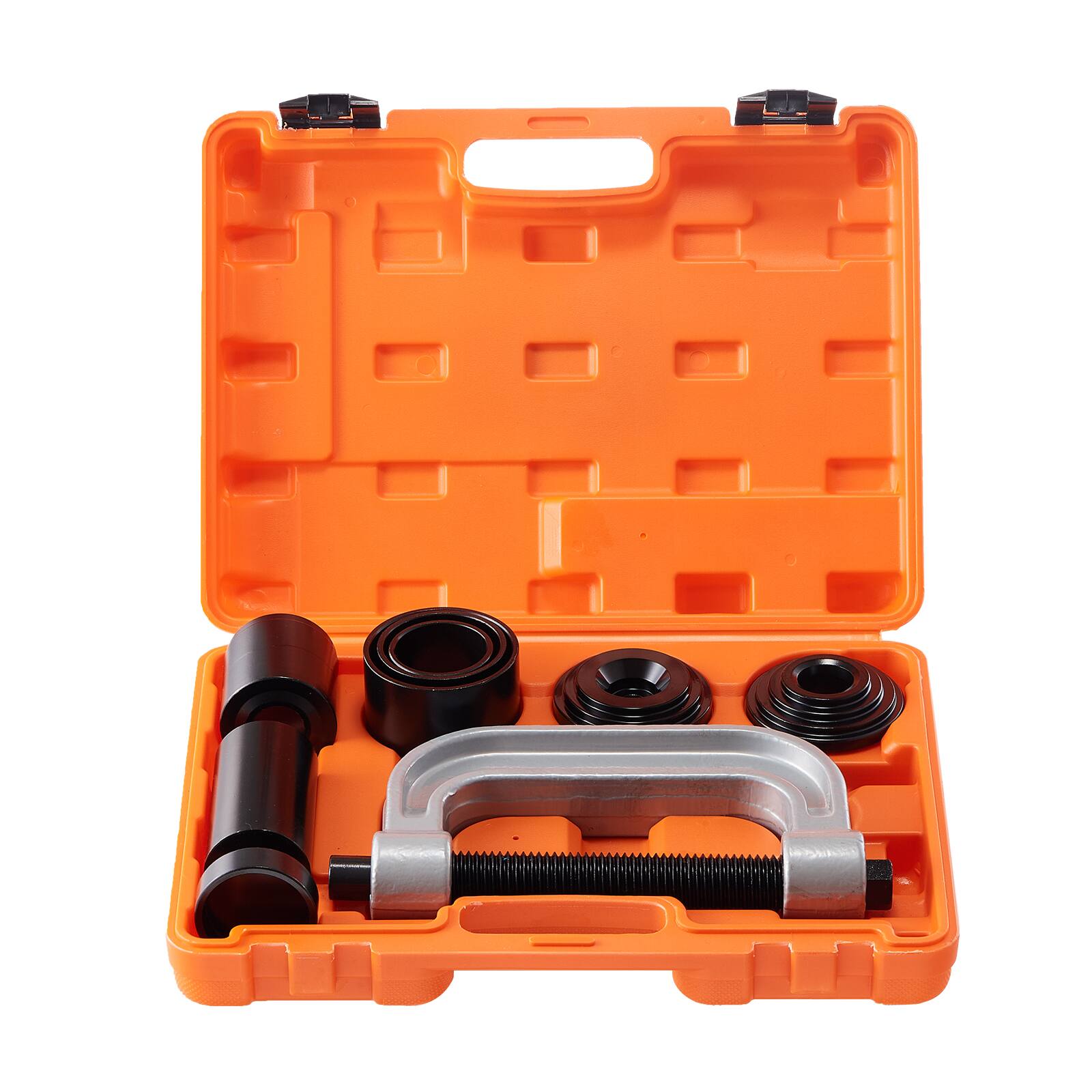 Alt View 5. VEVOR - Ball Joint Press Kit, 10 pcsTool Kit, C-press Ball joint Remove and Install Tools, for Most 2WD and 4WD Cars - Orange;black.