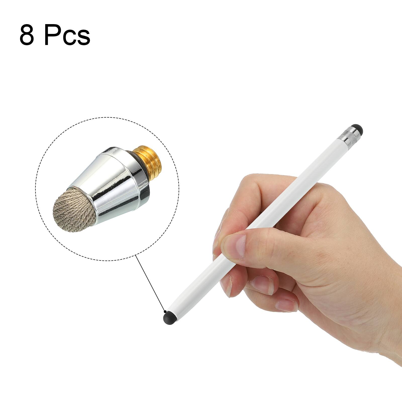 Alt View 3. Unique Bargains - 8pcs 5mm Fine Stylus Pen Fiber Tips Universal Replacement M5 for Stylus Pen Capacitive Touch Screen Devices - Silver.