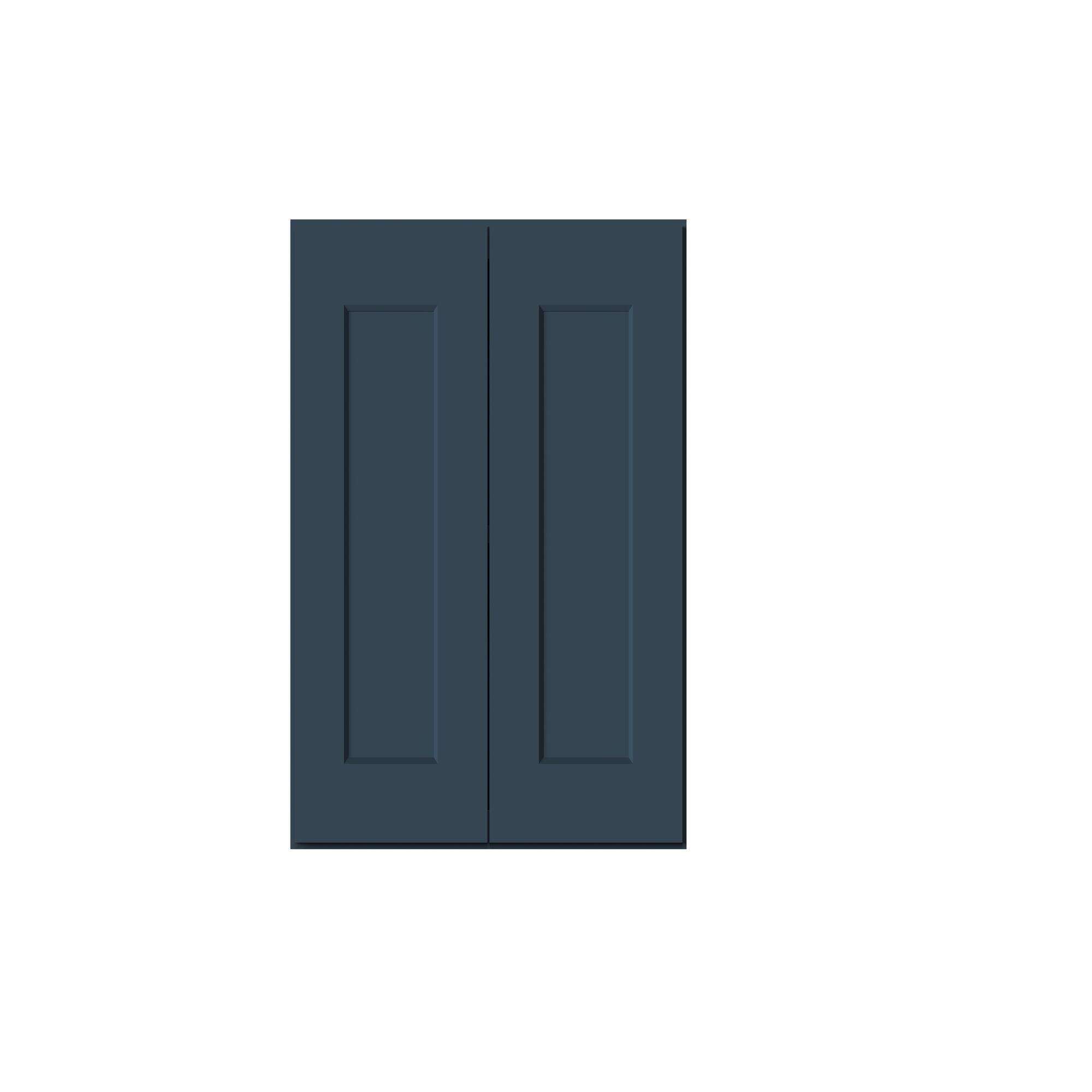 Alt View 1. Boyel Living - 24-in W x 24-in H x 12-in D Shaker RTA Kitchen Wall Cabinet with Soft-Close - Charcoal Blue.