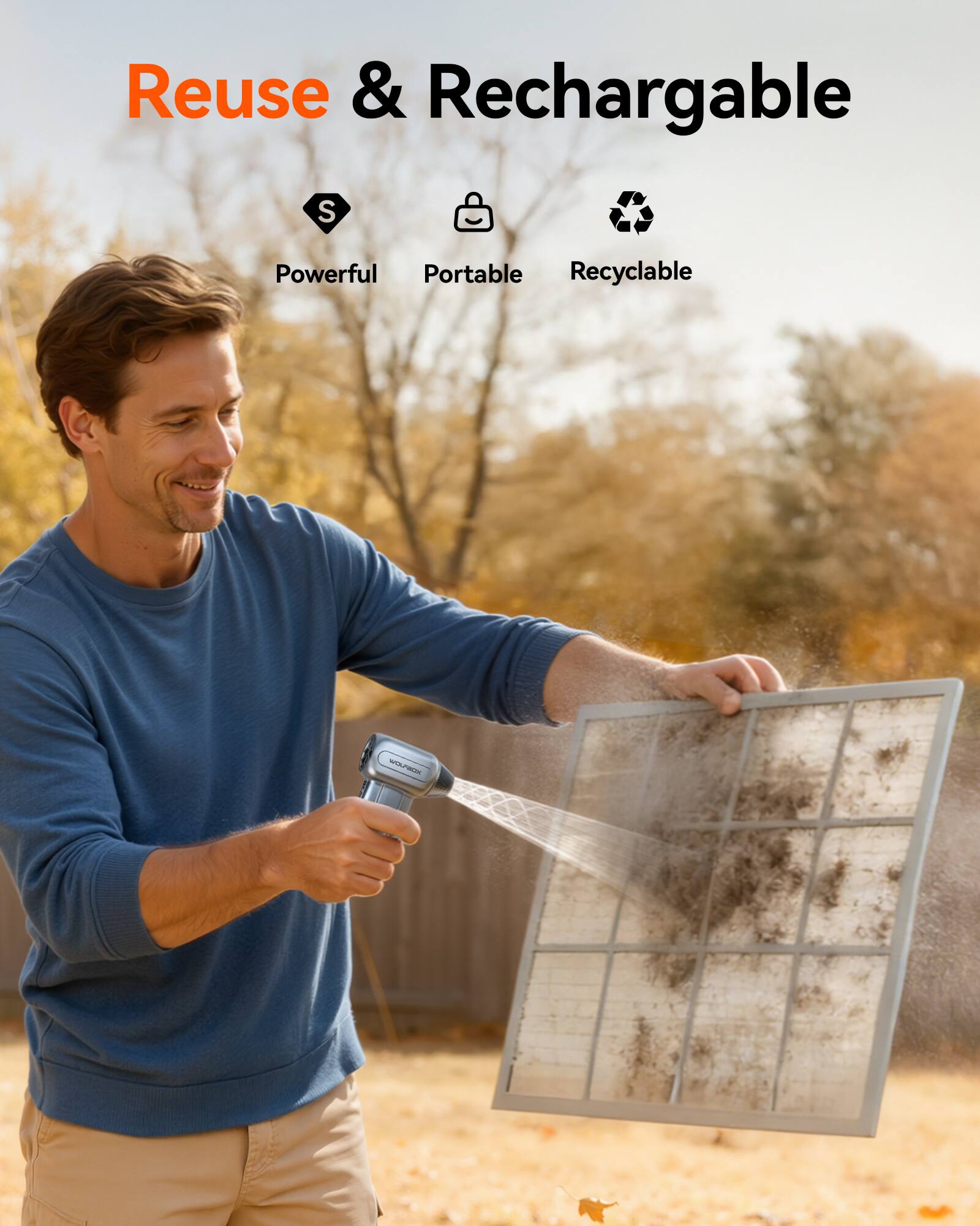 Reuse & Rechargeable

Powerful Portable Recyclable