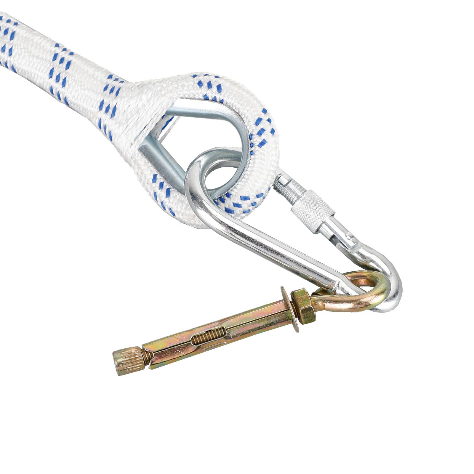 Alt View 9. Topteng - 16.4 ft Foldable Fire Escape Ladder - Nylon Epoxy Resin Construction, Fireproof, 660 lbs Load Capacity - Gray.