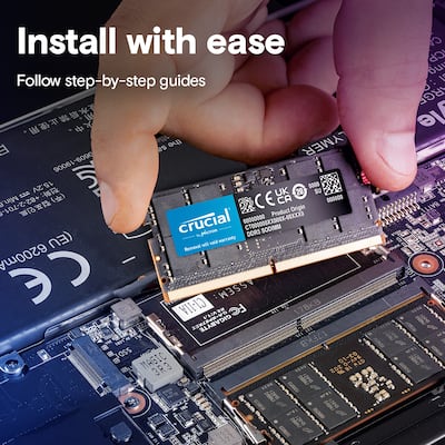 Crucial 128GB Kit (2x64GB) DDR5 5600MHz C46 SODIMM Laptop Memory Crucial 128GB Kit (2x64GB) DDR5 5600MHz C46 SODIMM Laptop Memory