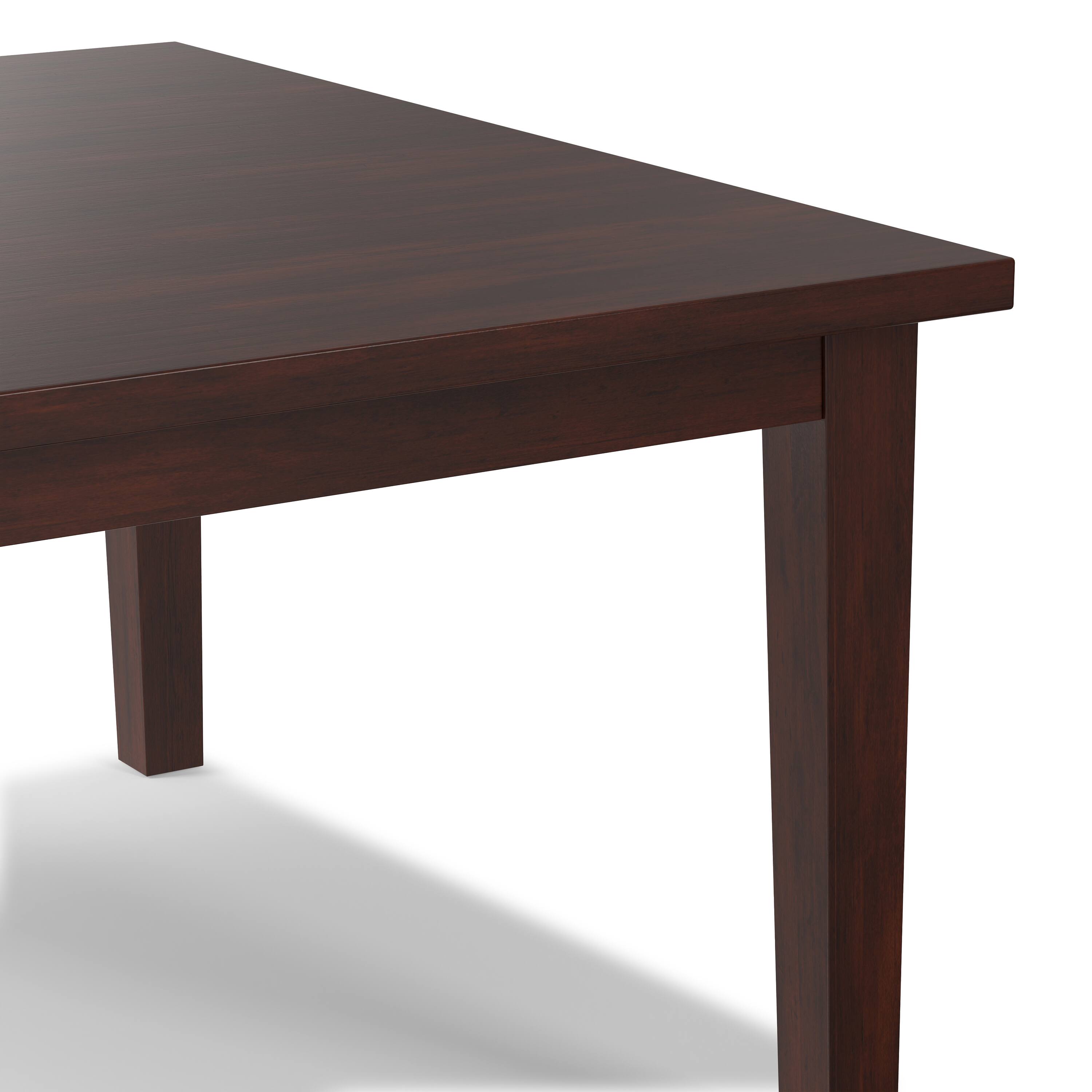 Alt View 6. Simpli Home - Eastwood SOLID HARDWOOD and Rubberwood 54 inch x 54 inch Square Contemporary Dining Table in Java Brown - Java Brown.