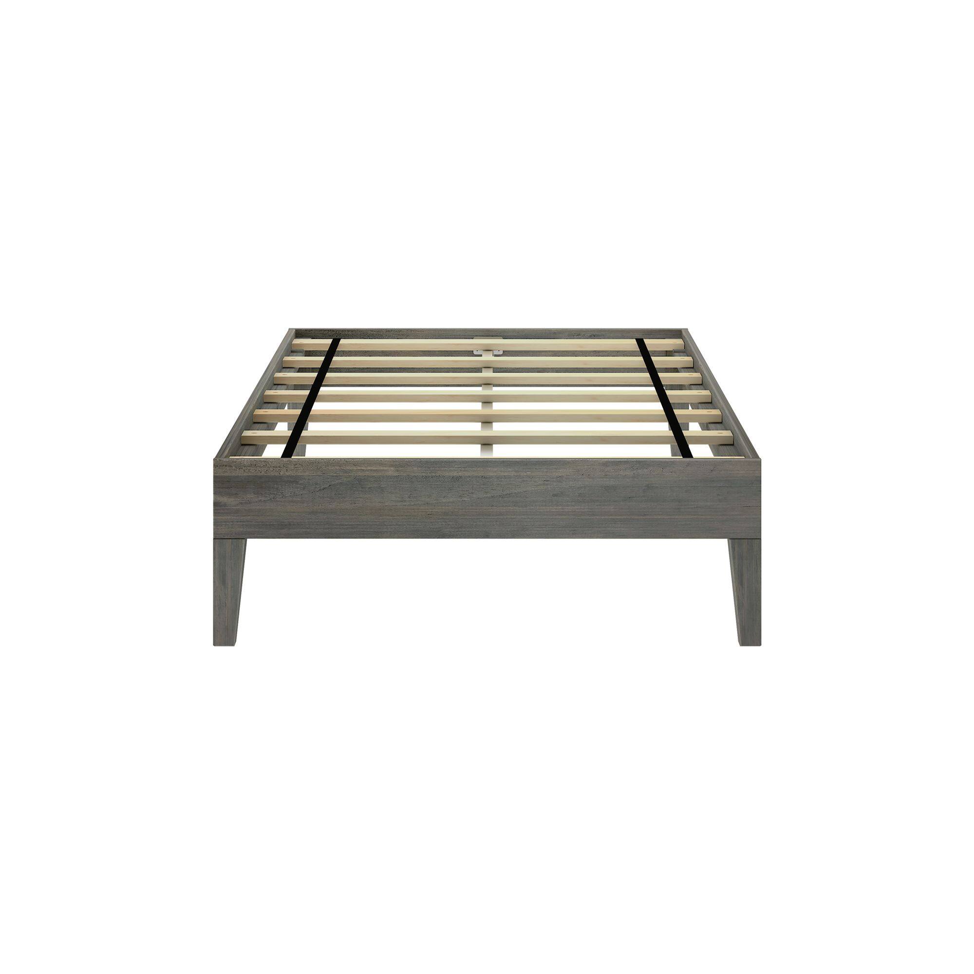 Alt View 5. Plank+Beam - Twin-Size Platform Bed, Driftwood - Driftwood.