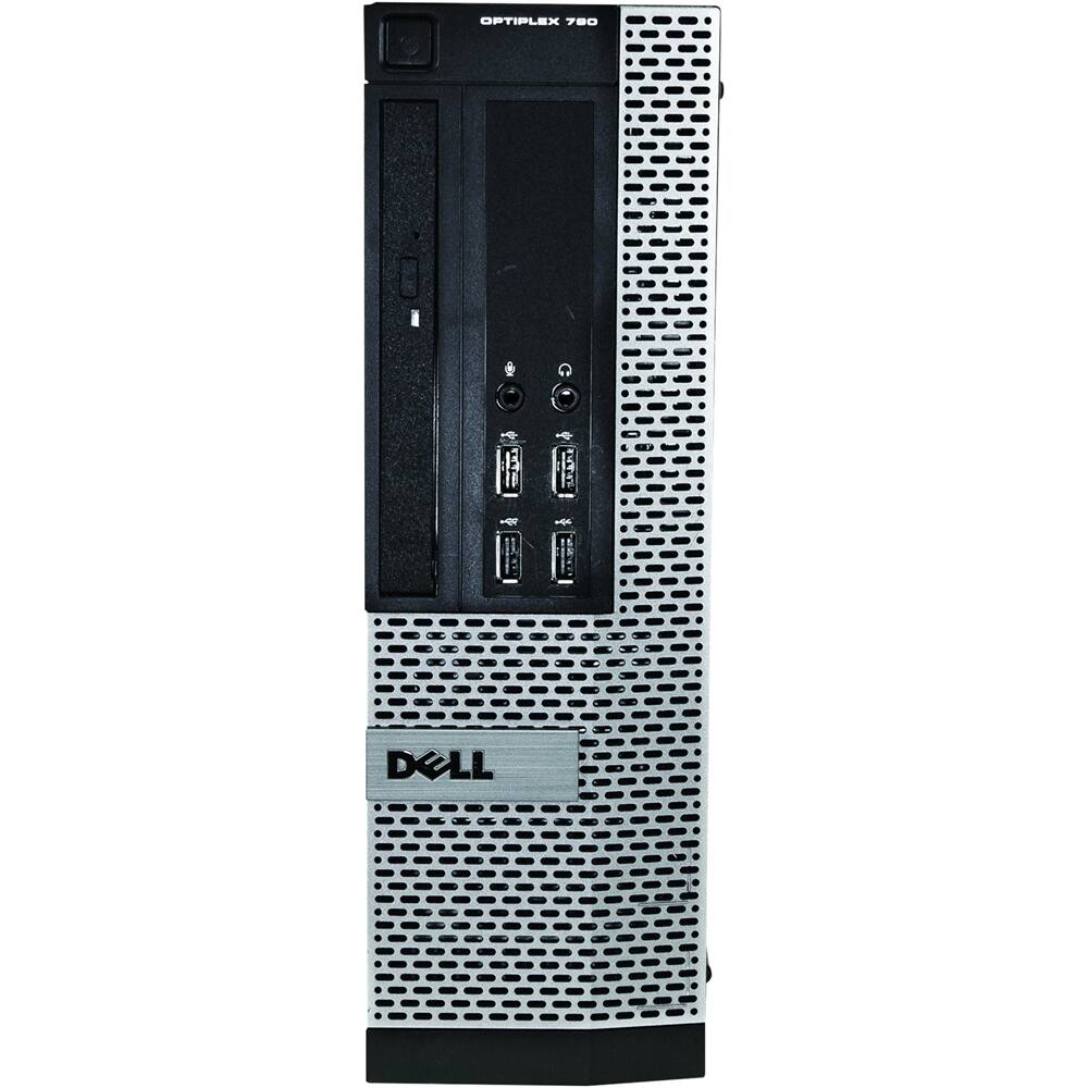 Front. Dell - Refurbished OptiPlex Desktop - Intel Core i5 - 4GB Memory - 250GB Hard Drive - Black.