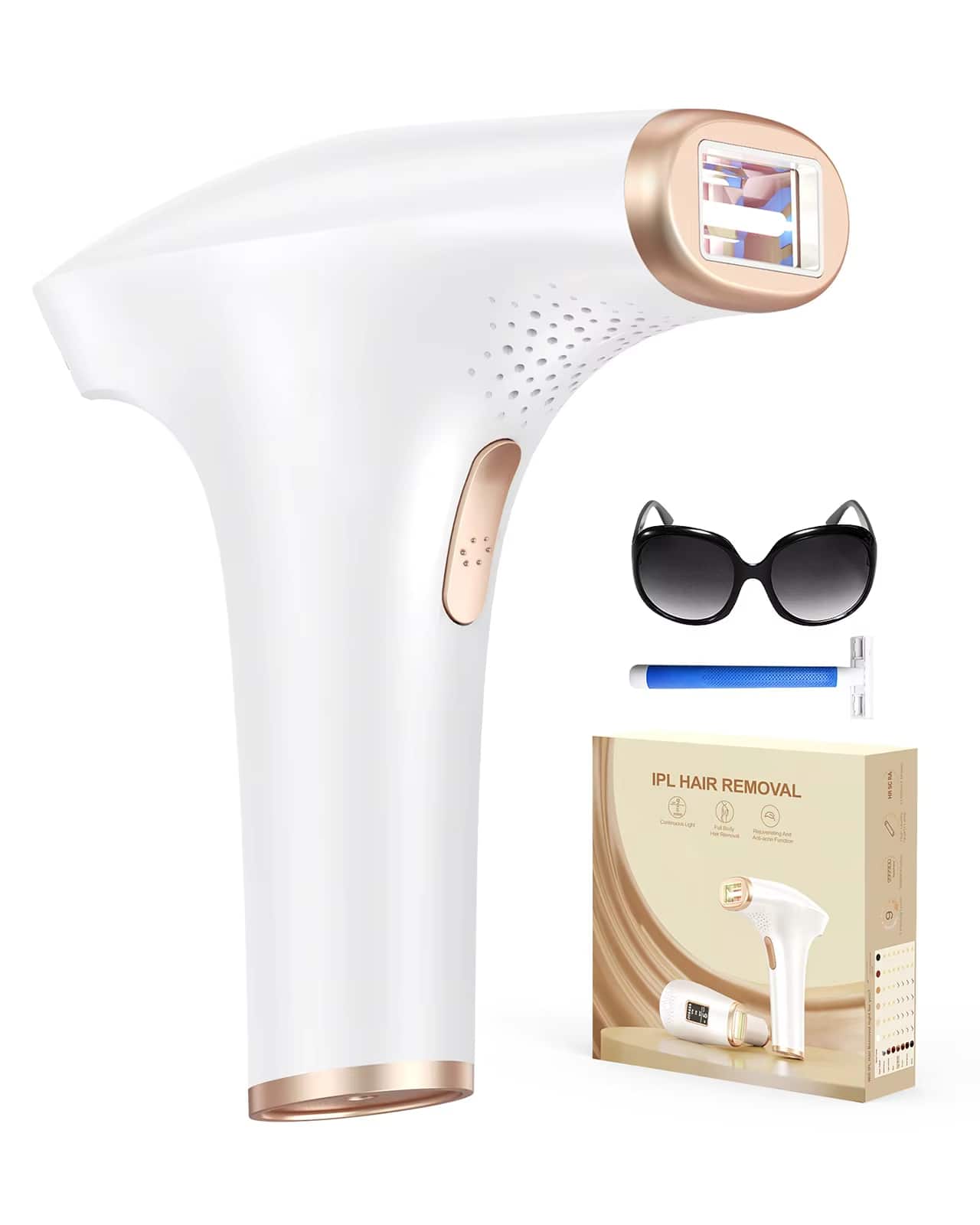 Cubilan - 3-in-1 Laser Epilator 999900 Flashes Painless Permanent Hair Removal for Women Body Face Bikini - White price history on PriceWatchPro